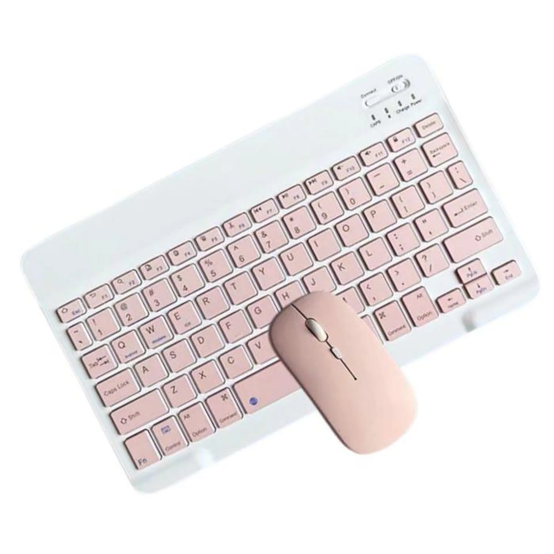 Teclado OEM + Mouse Inalámbrico Rosado