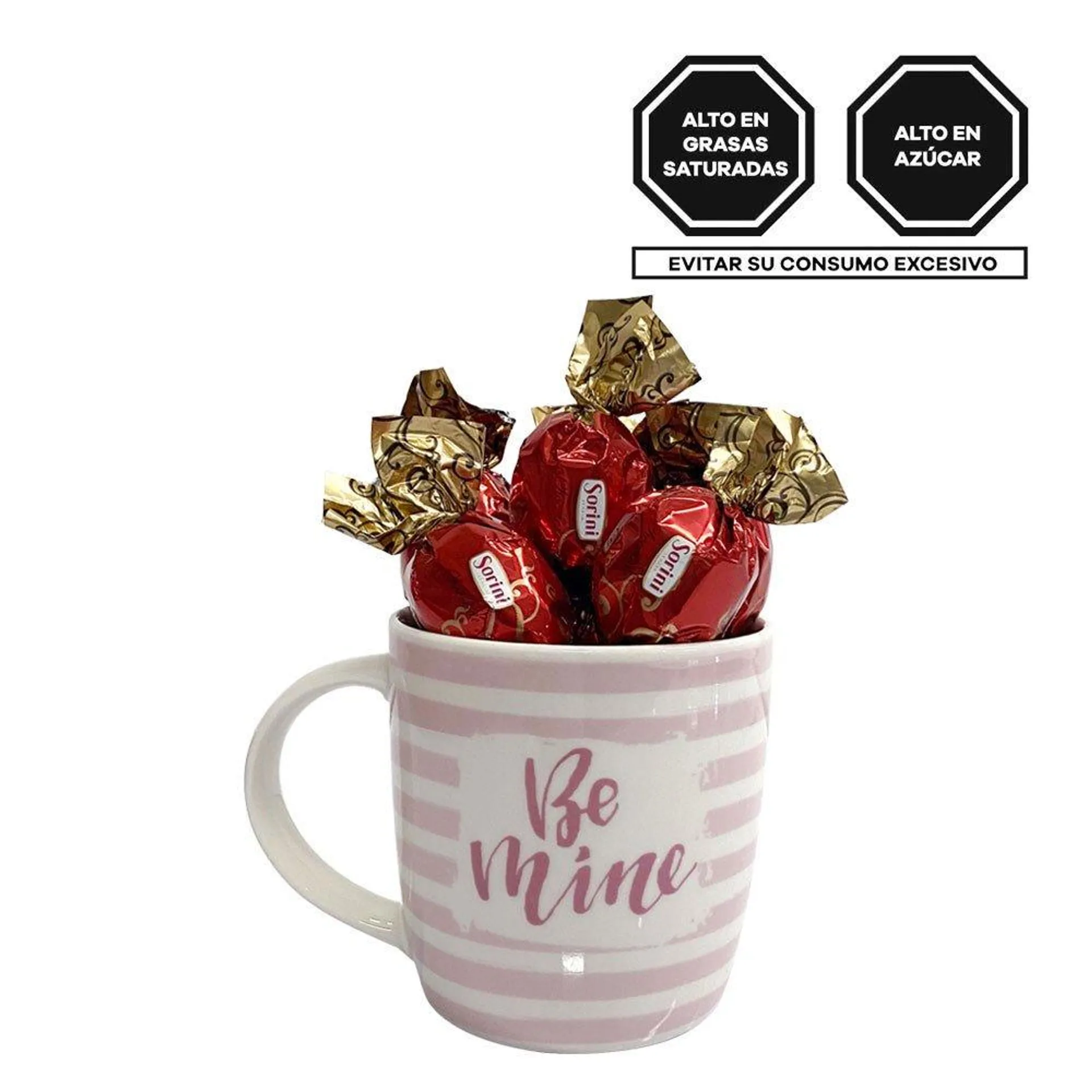 Taza Be Mine con Bombones Sorini