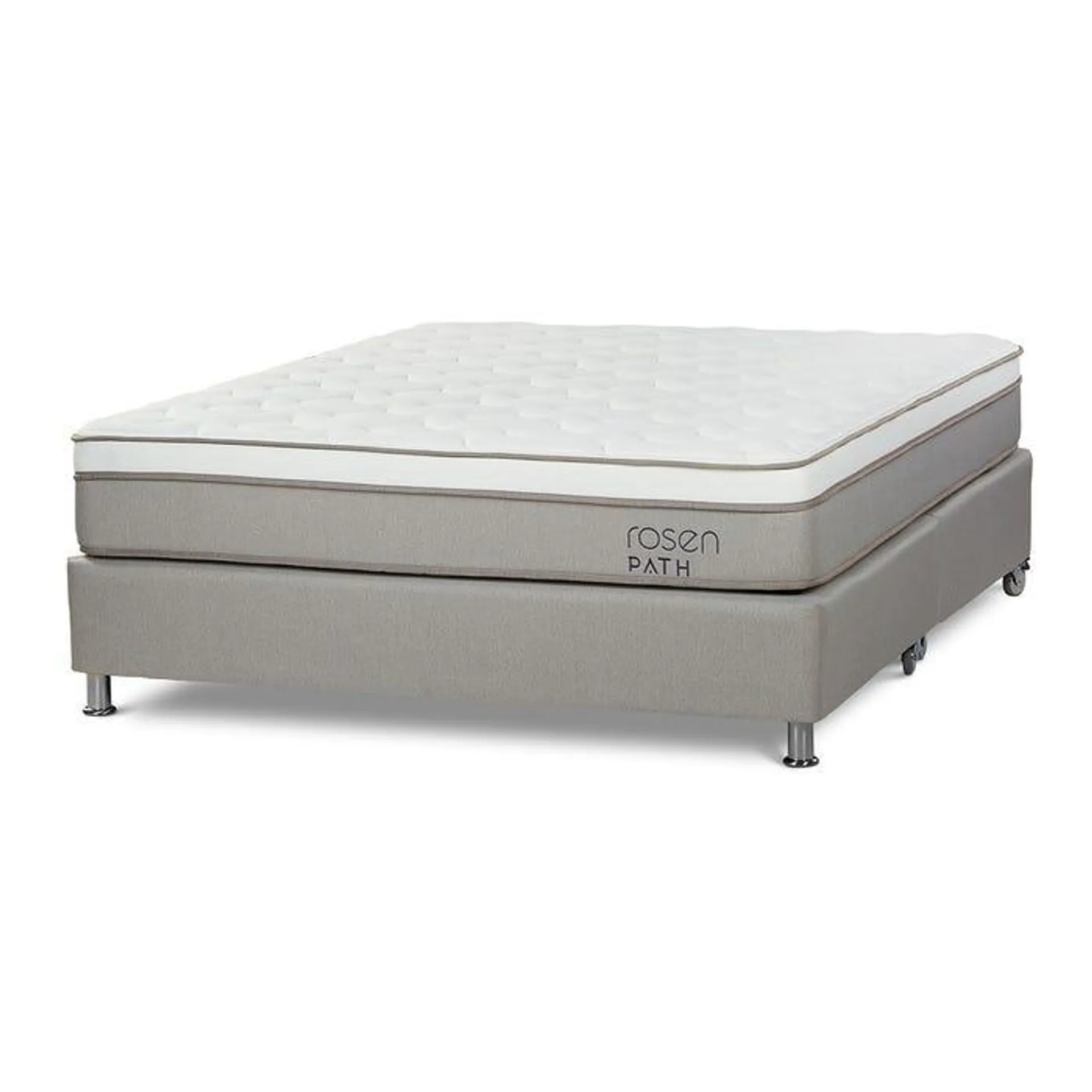 Cama Box Tarima Path Grey King 200 x 200 cm