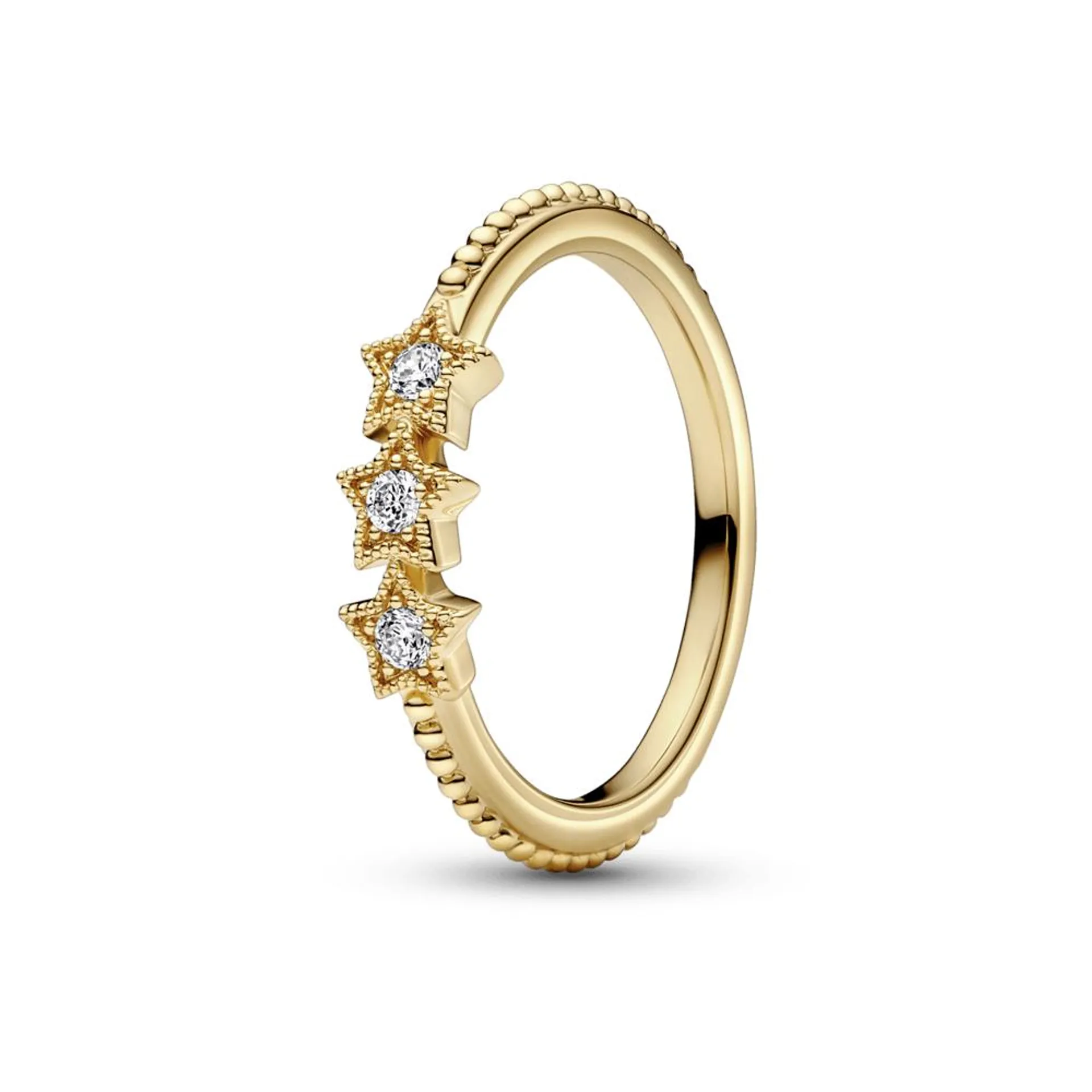 Anillo Estrella celestial Recubrimiento en Oro de 14k