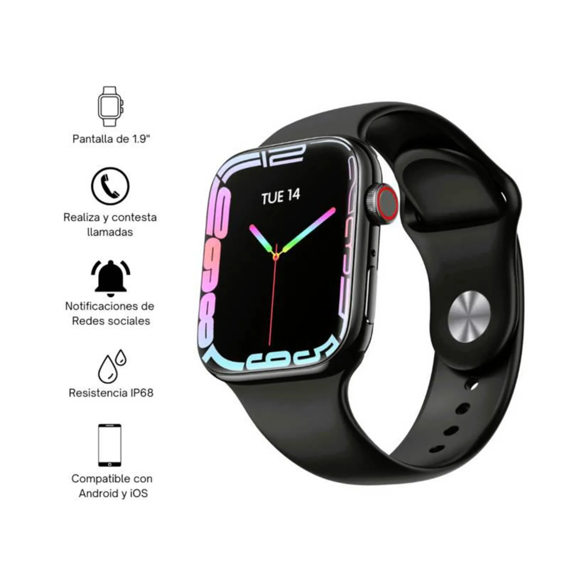 Smartwatch T900 Pro Max Premiun Resistente Al Agua 2024 Negro