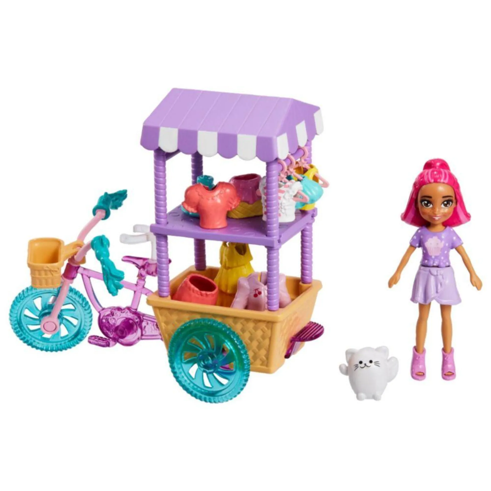 Muñeca Polly Pocket Carrito De Dulces Hhx76