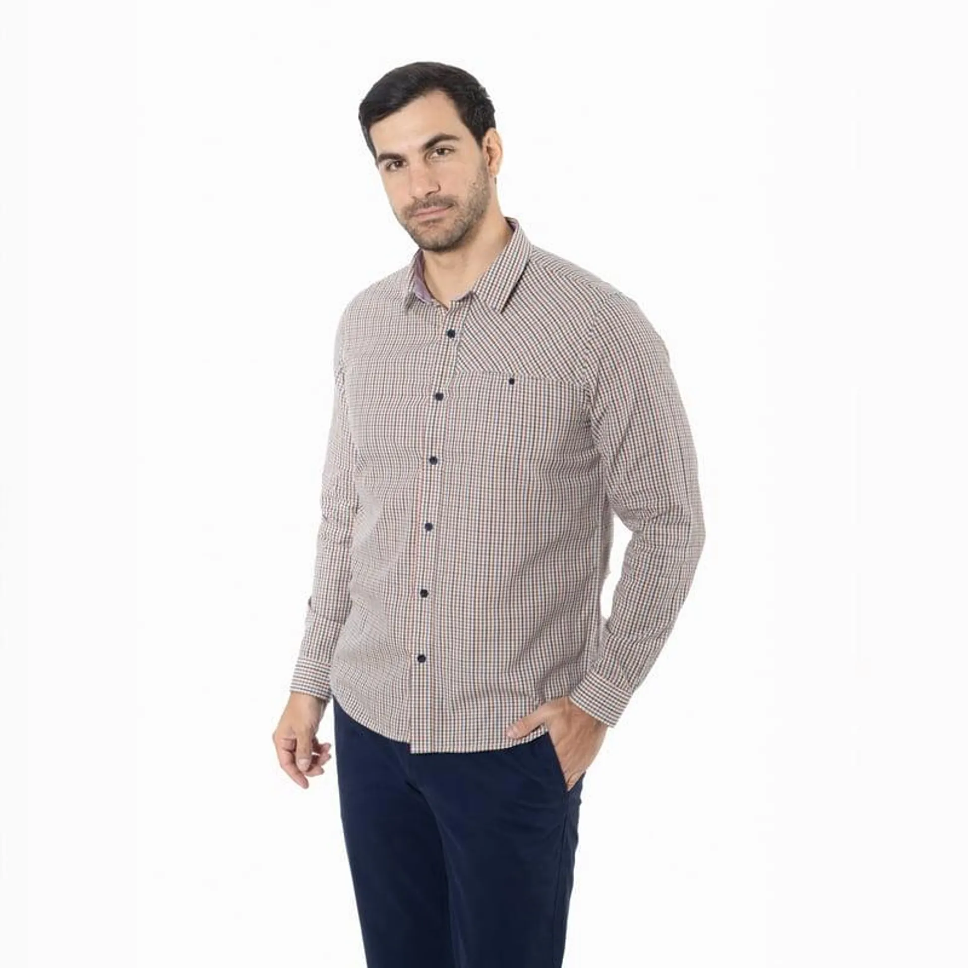 Camisa Lima Shirt Modern Fit Vermont Beige