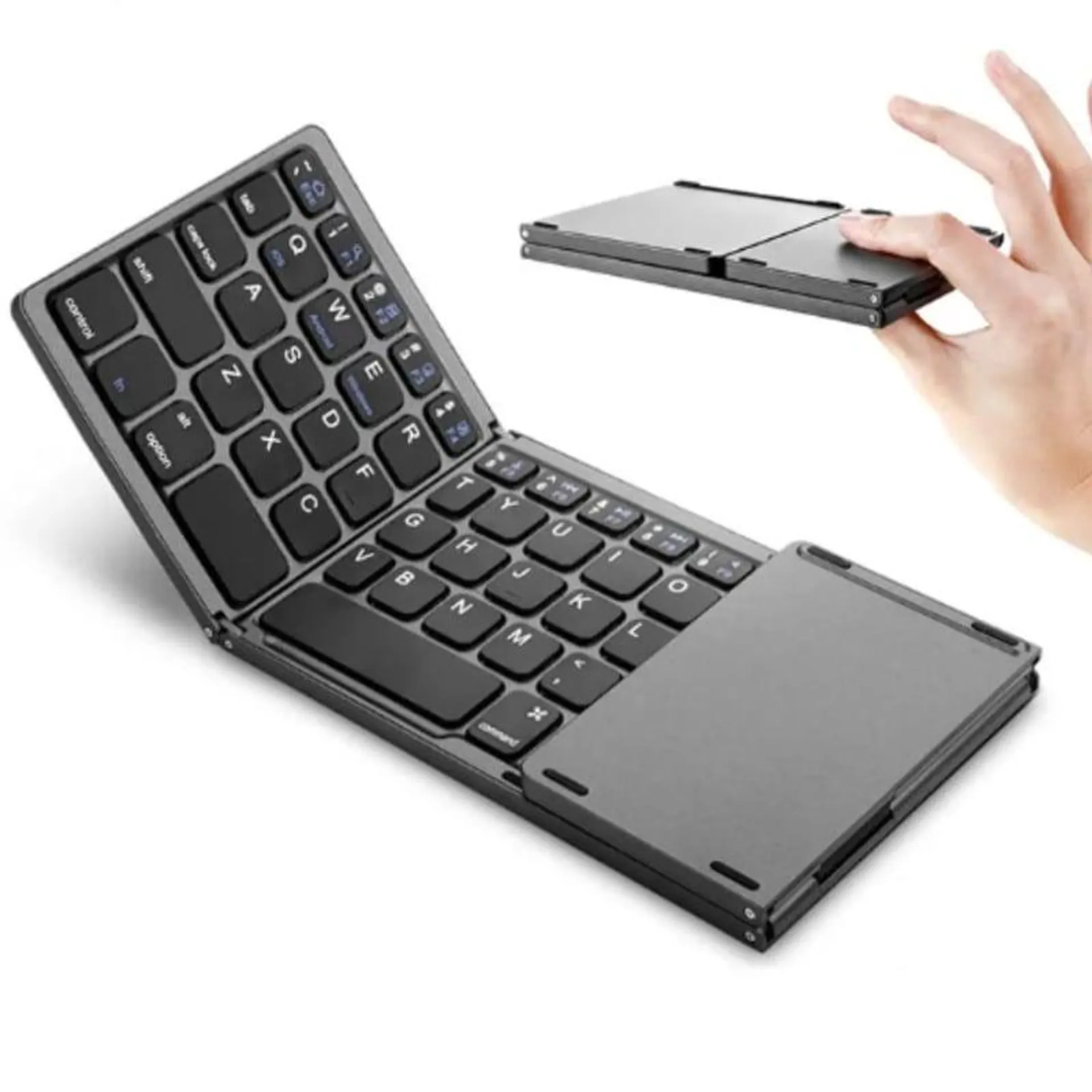 Mini Teclado Inalámbrico Plegable Bluetooth Con Touch Pad