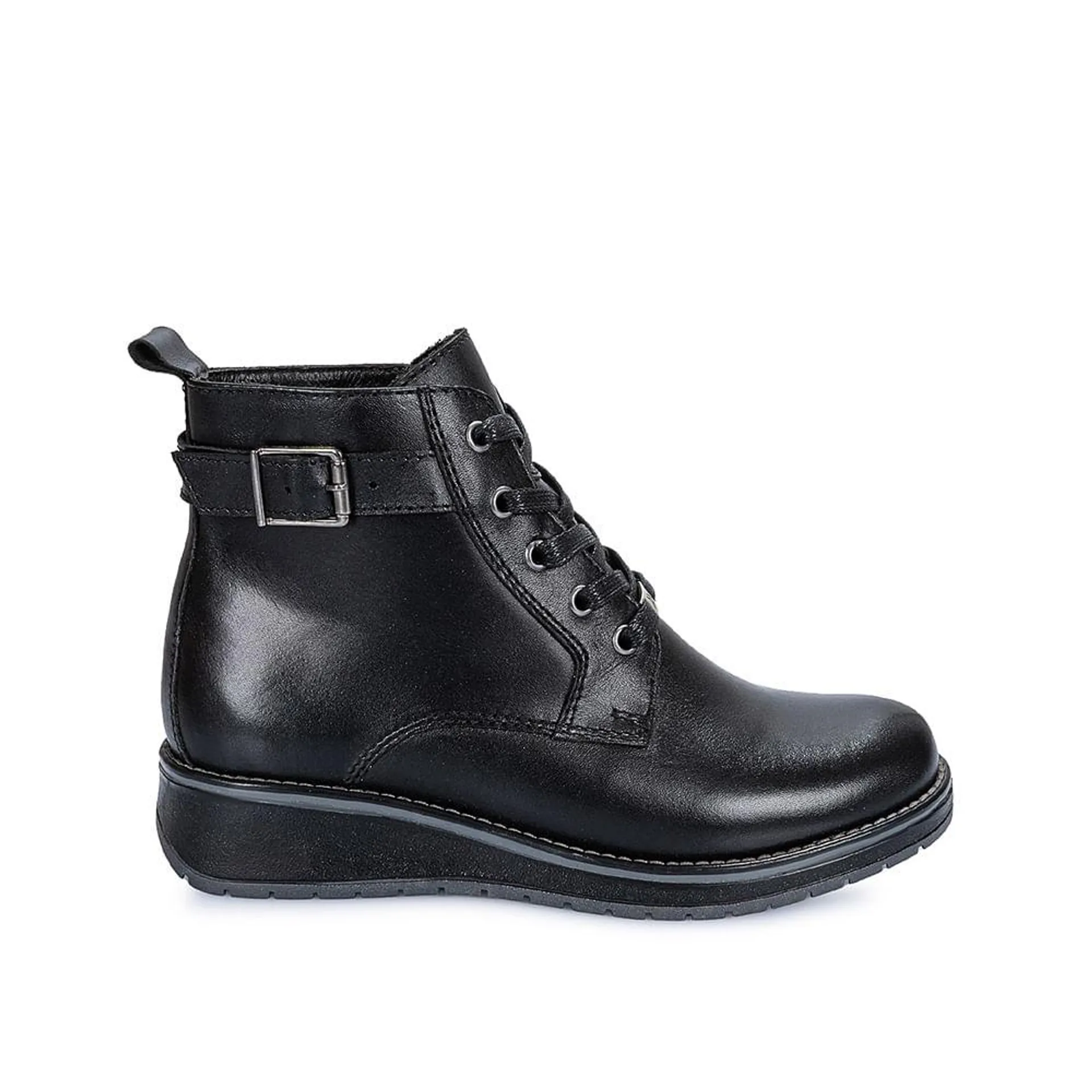 Botin Derby Casual RUSSO-2403 Negro Viale Cuero