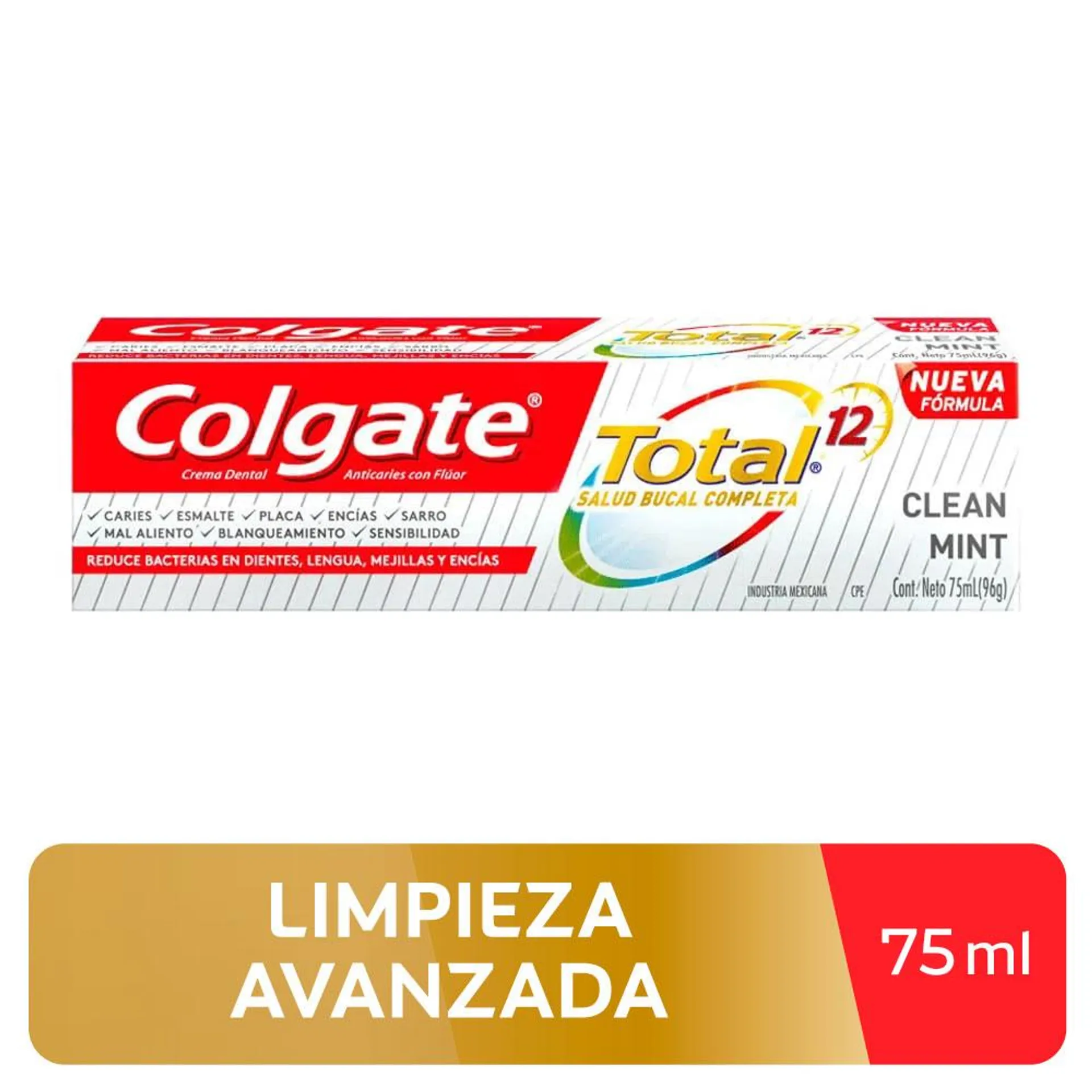 Crema Dental Colgate Total 12 Clean Mint x 75ml