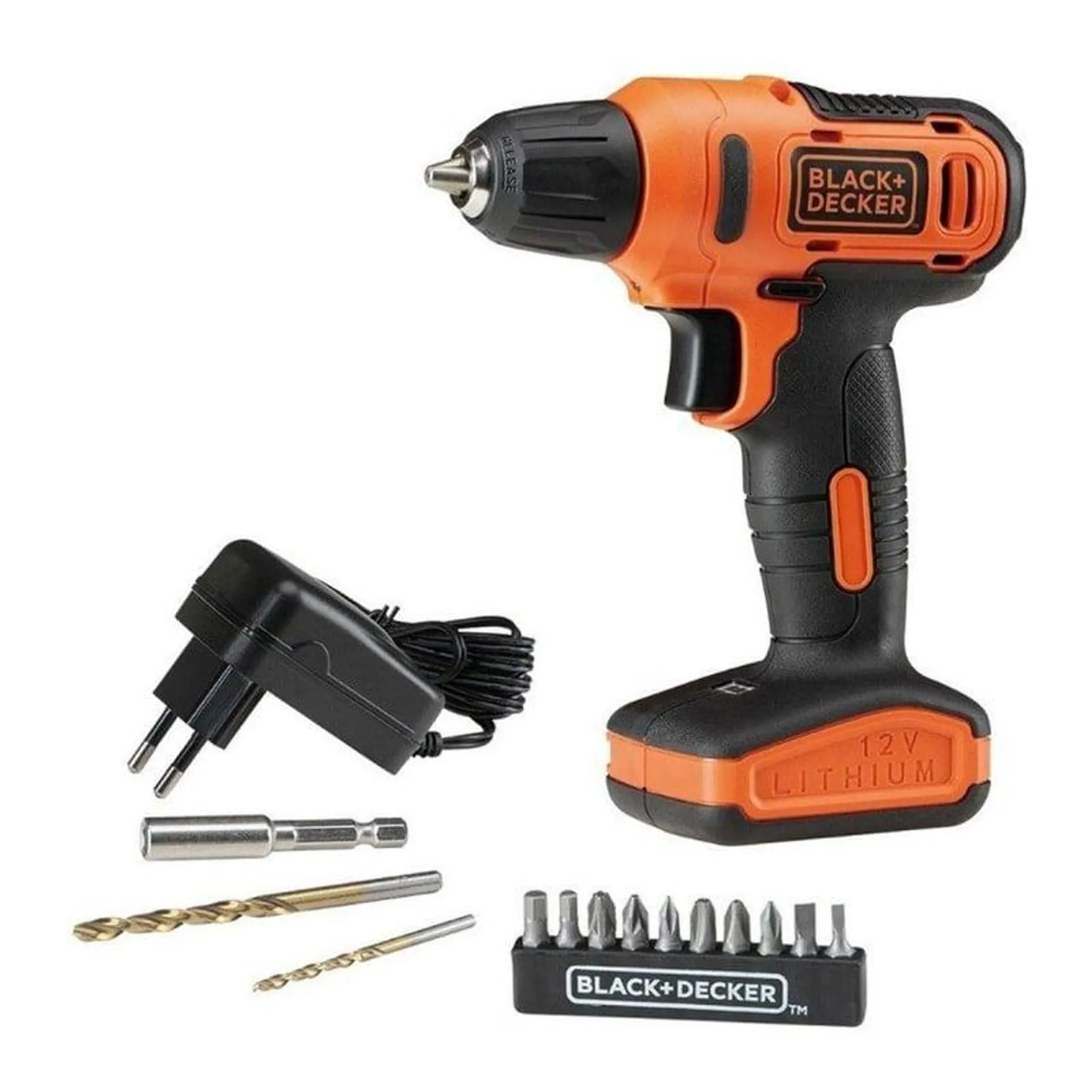 Taladro atornillador inalambrico 12 v black + decker..