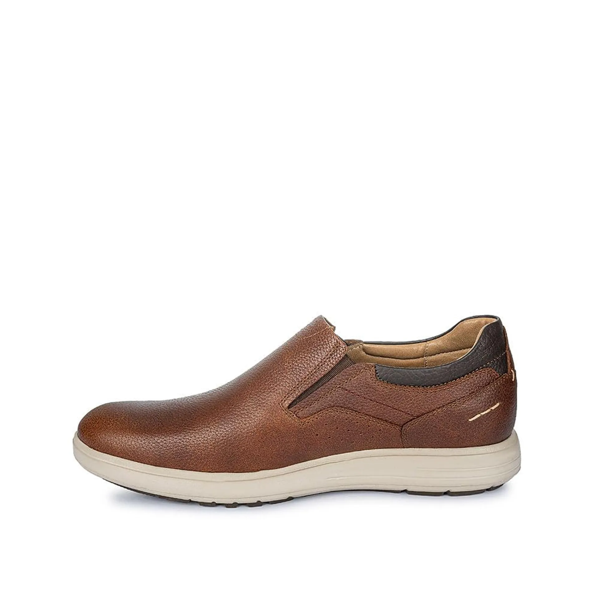 Zapato Slip On Casual ANGELO-077 Habano Viale Homme Cuero