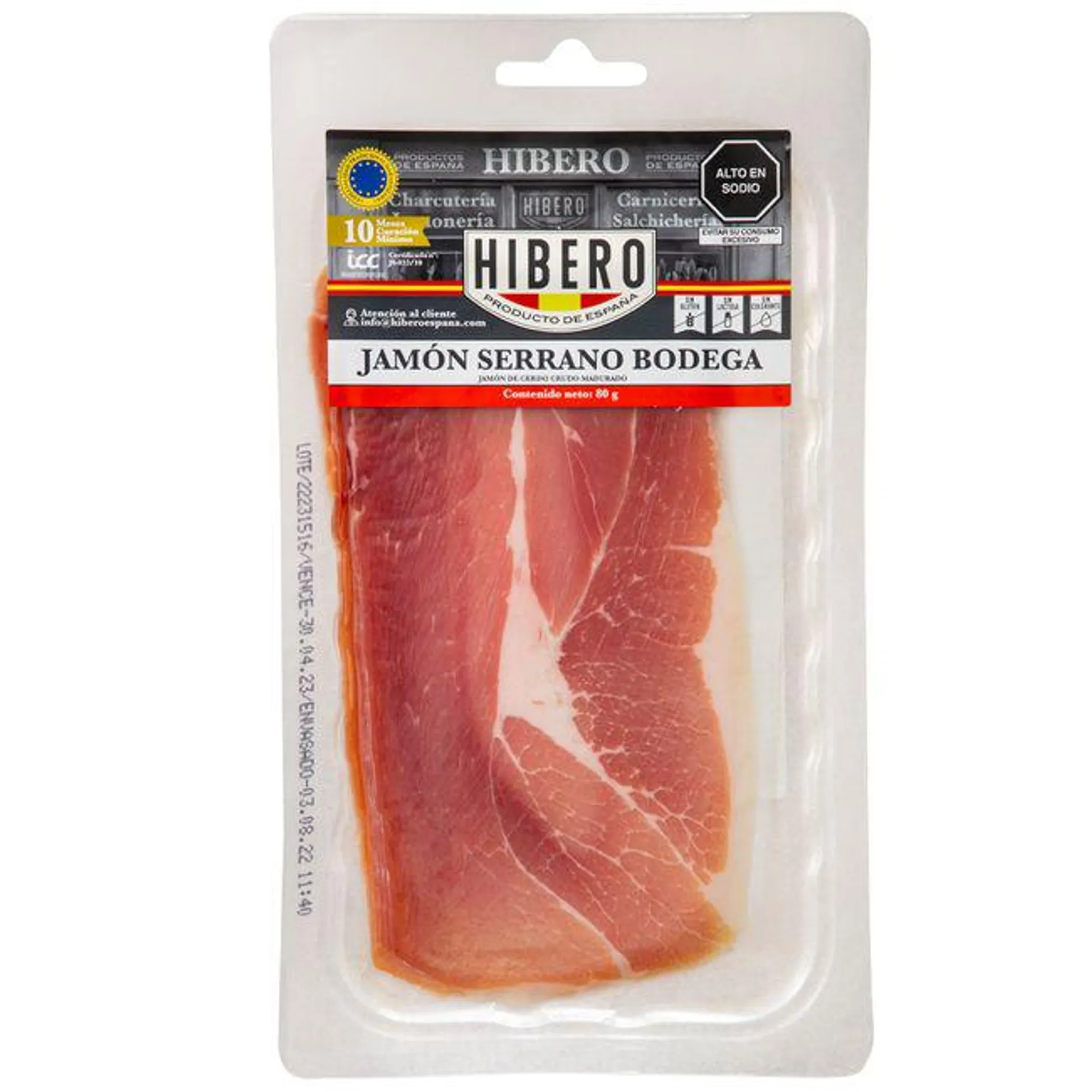 Jamón Serrano Bodega HIBERO Paquete 80g