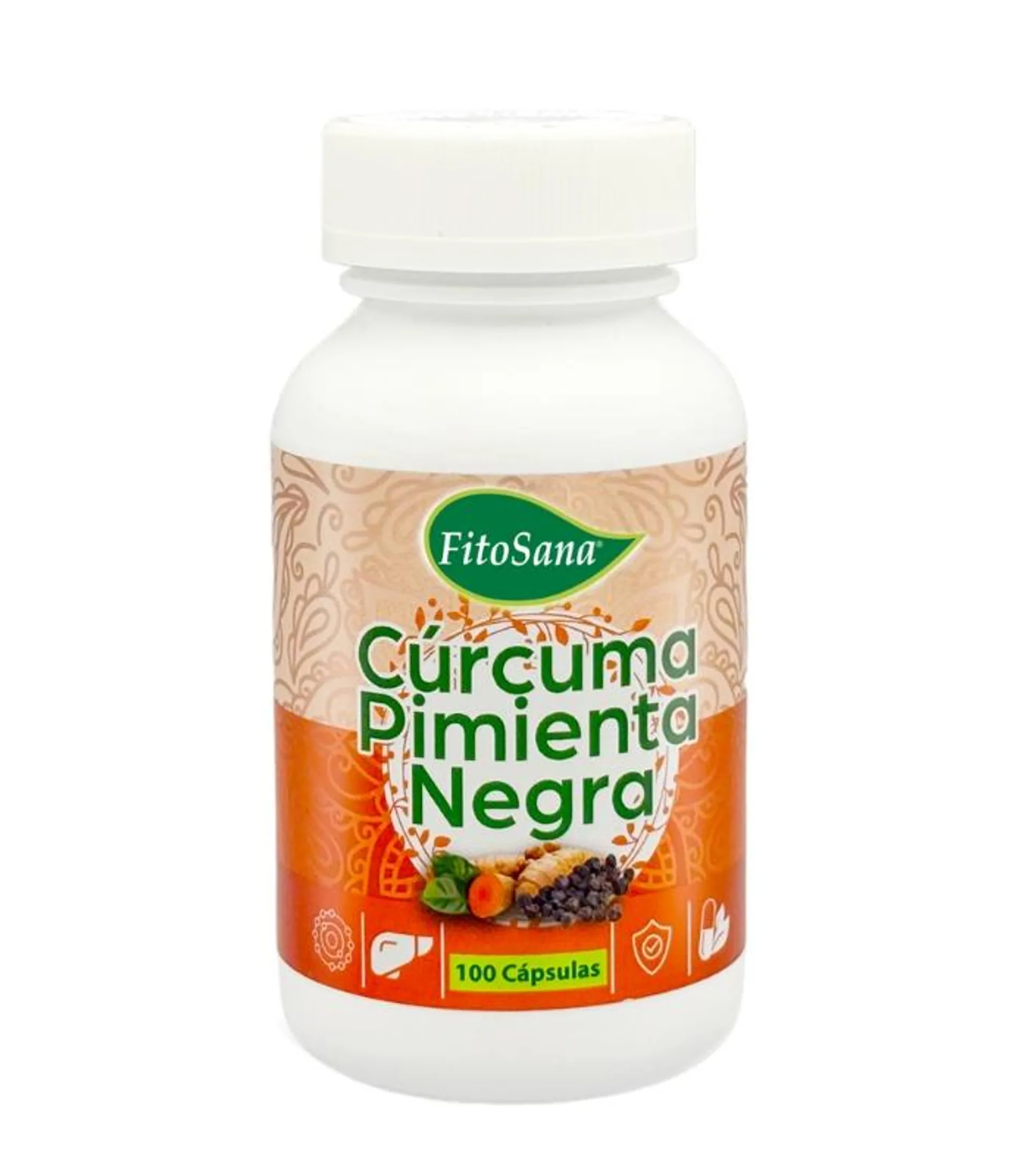 Cúrcuma con Pimienta Negra - 100 cápsulas