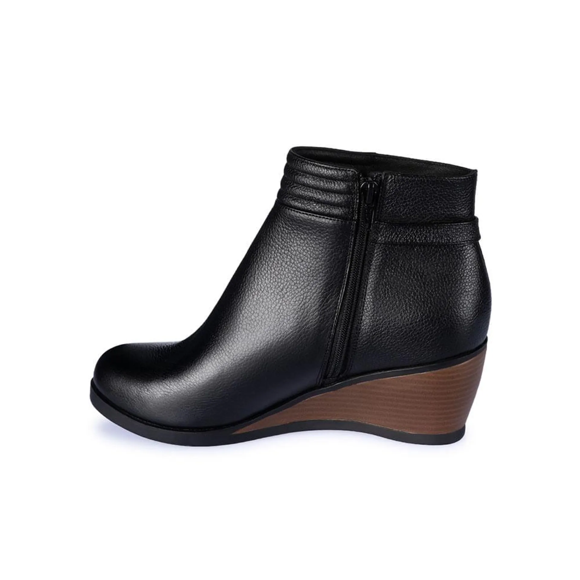 Botin Derby Casual LINDA-2209 Negro Viale Cuero