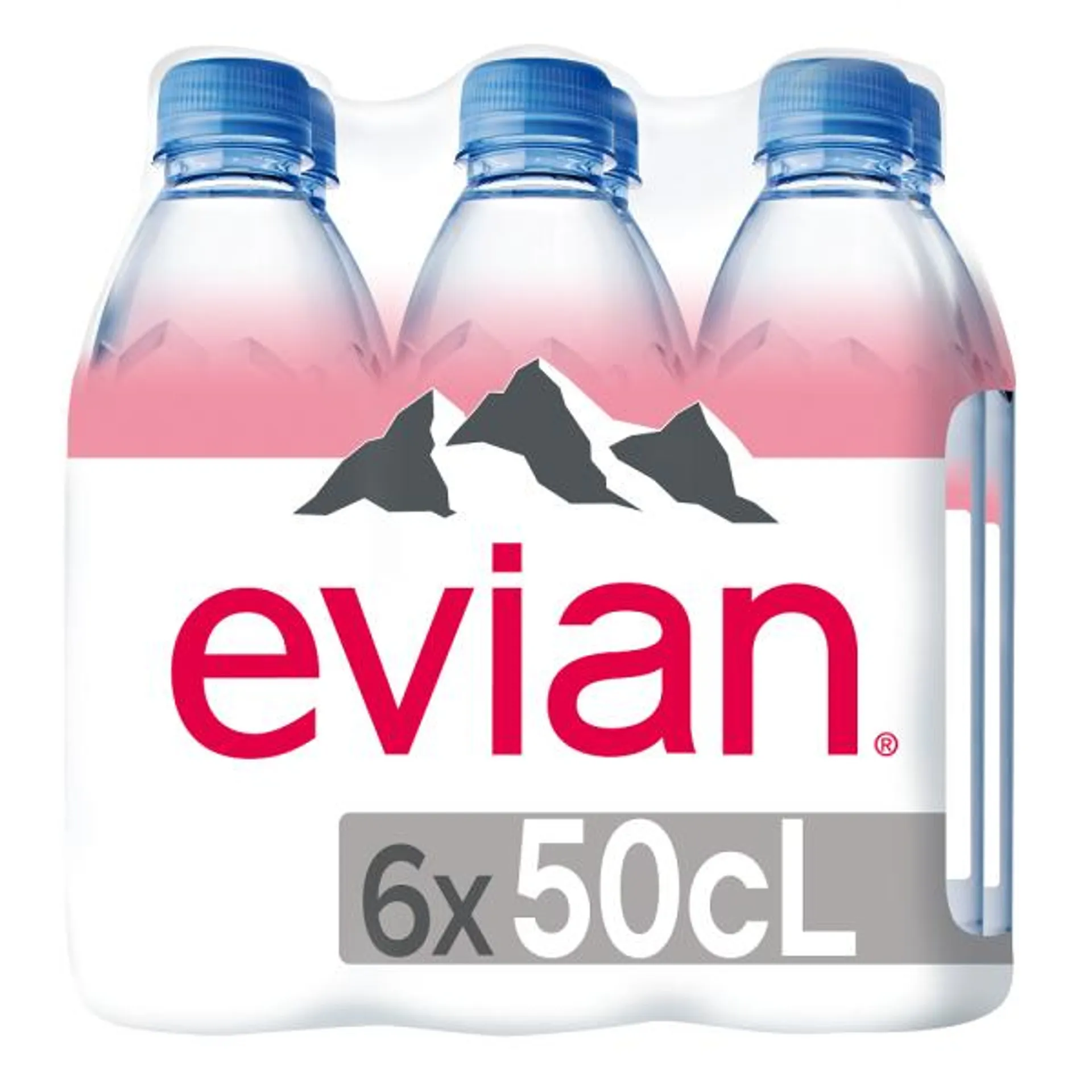 Agua Mineral Evian Sin Gas Pack 06 botellas plástico 500ml