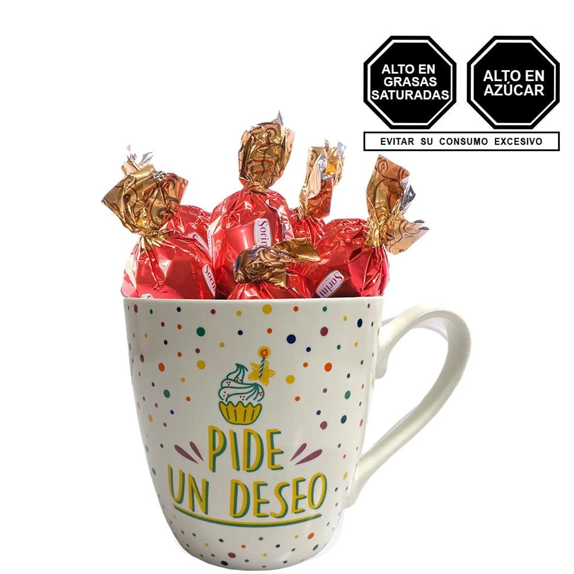 Taza Pide un Deseo con Chocolates Sorini