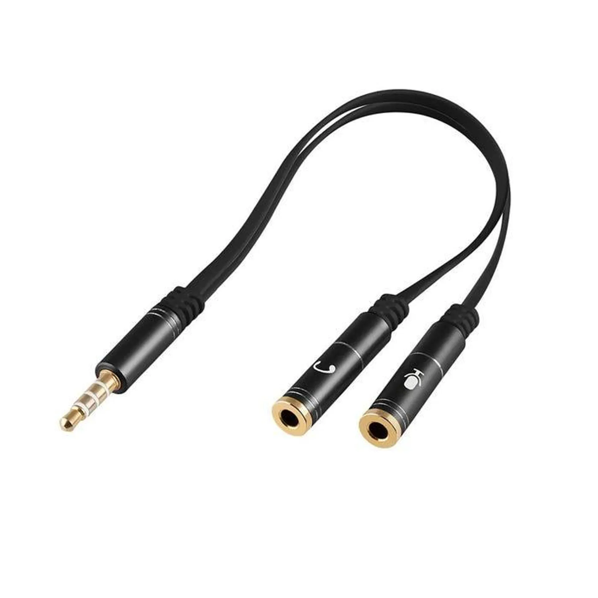 Cable Argom Tech Adaptador 3.5 mm TRRS Macho a Dual 3.5mm TRS Hembra