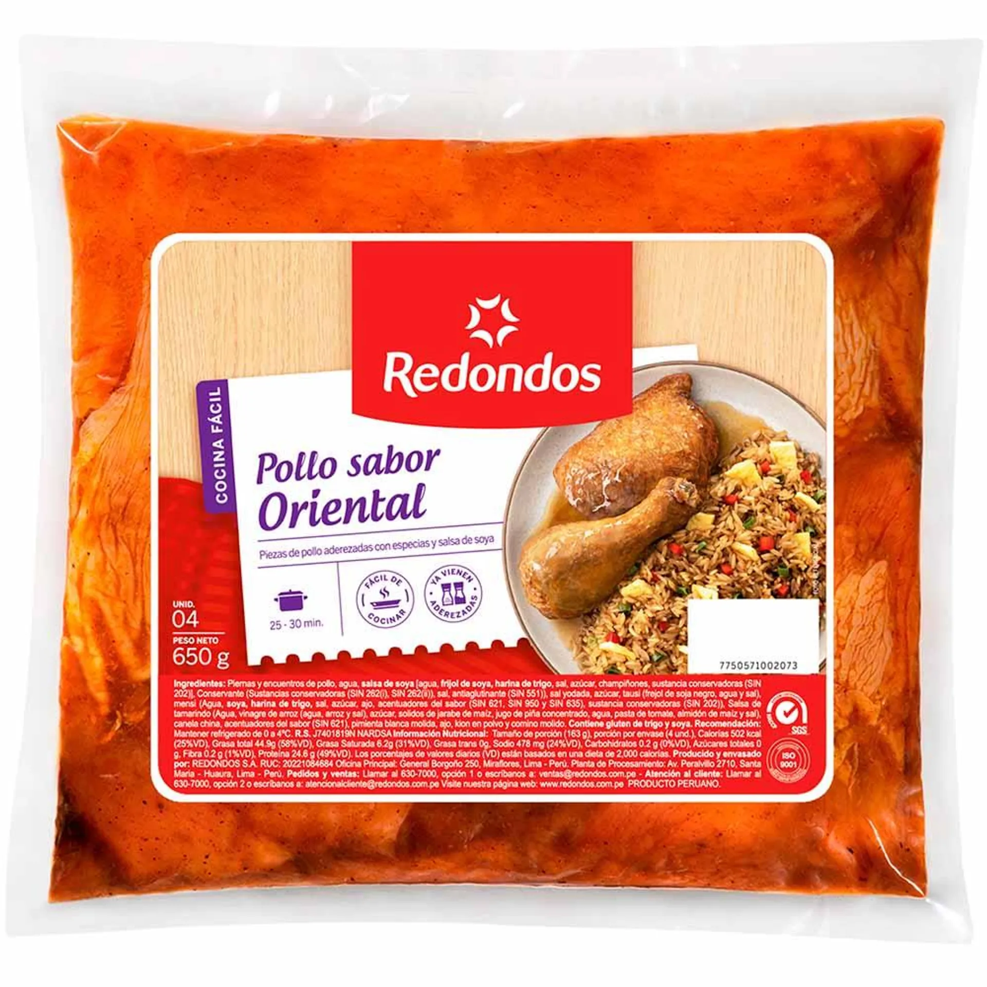 Piernas y Muslos Aderezo Oriental REDONDOS Bolsa 780g