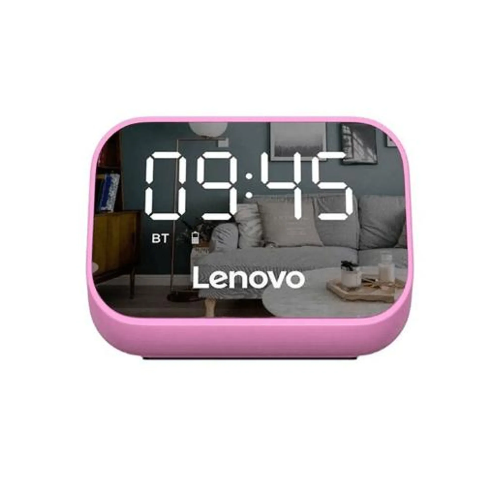 Parlante Altavoz Bluetooth Lenovo Ts13 Rosado con Reloj