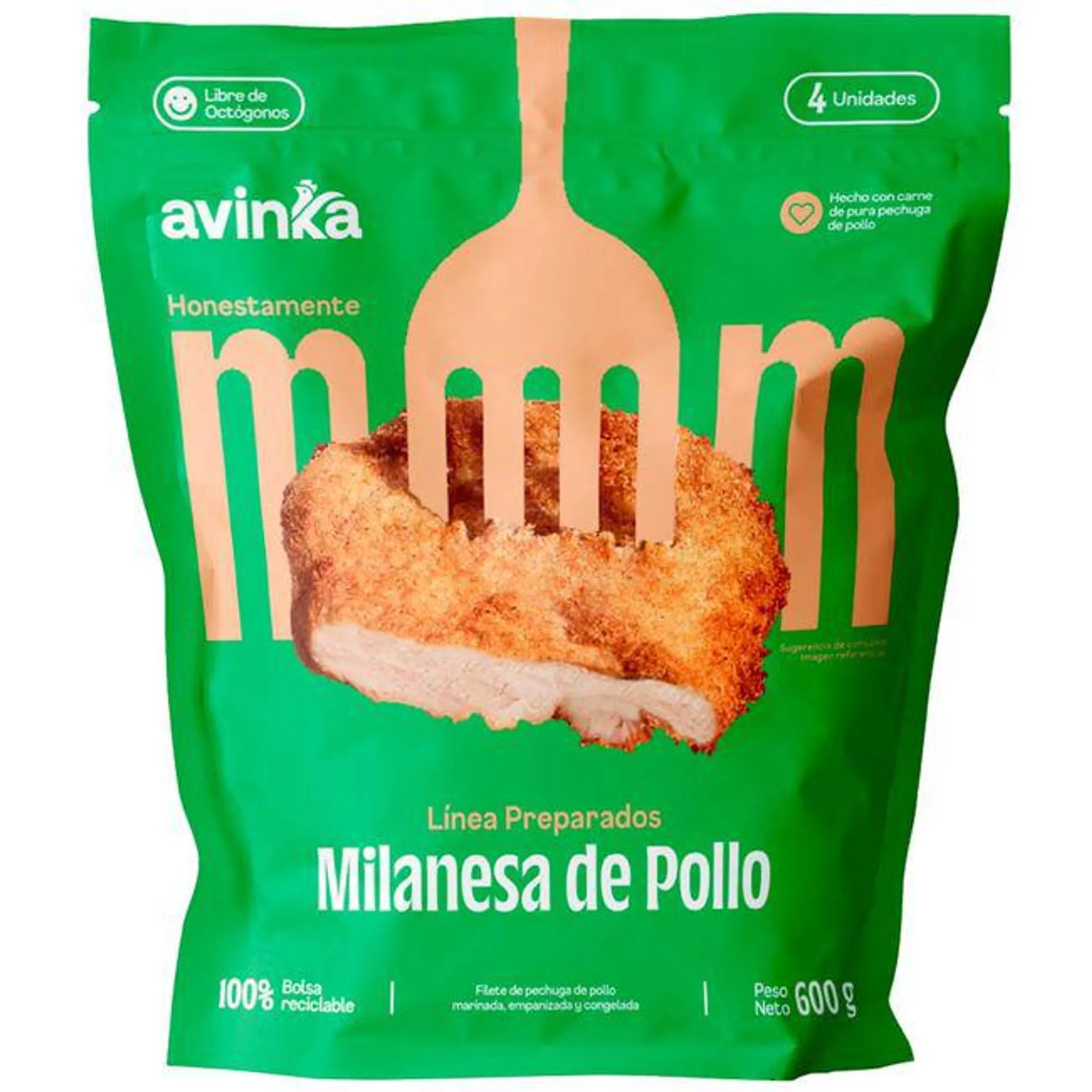 Milanesa de Pollo AVINKA Bolsa 4un