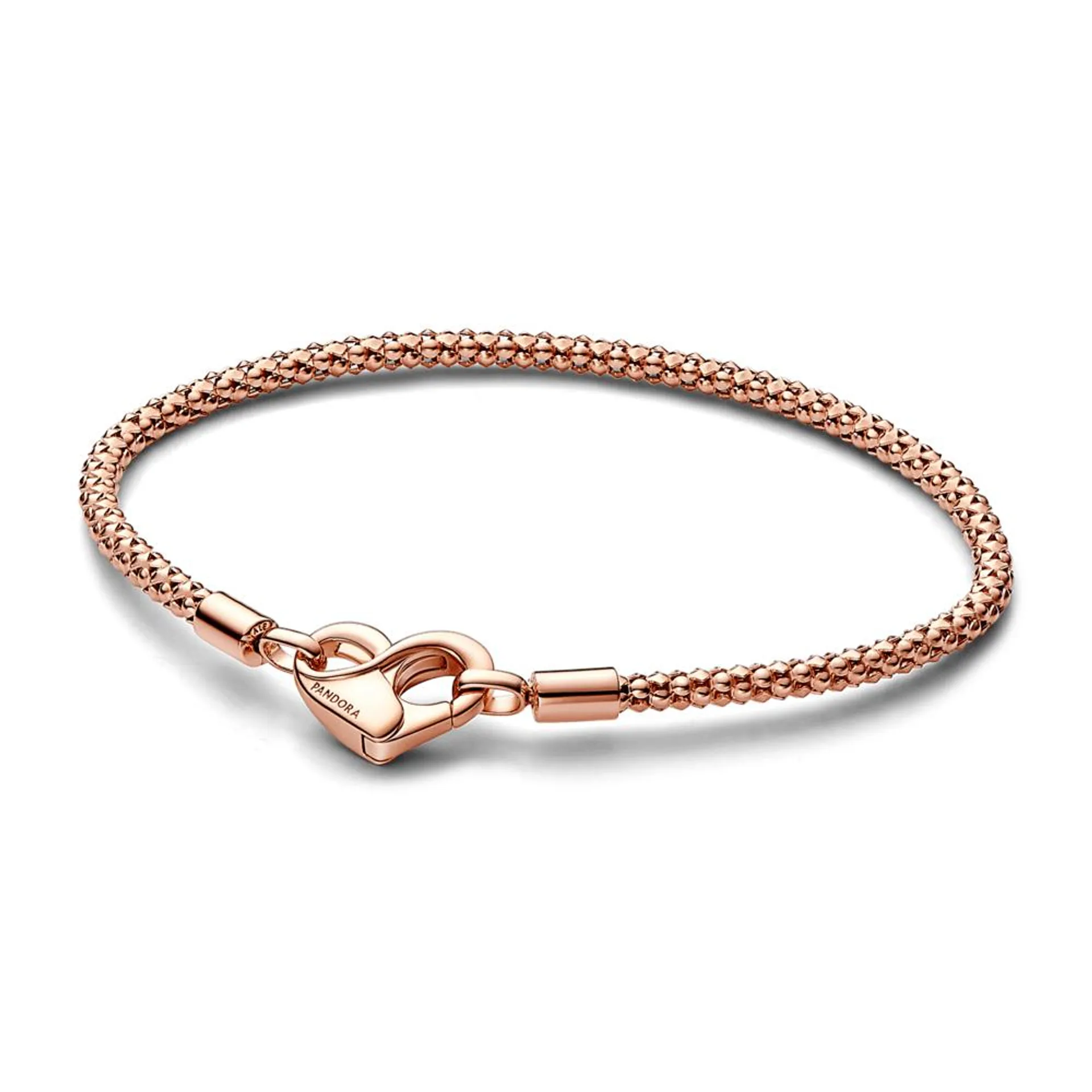 Brazalete Cadena con Tachuelas Pandora Moments Recubrimiento en Oro Rosa de 14k