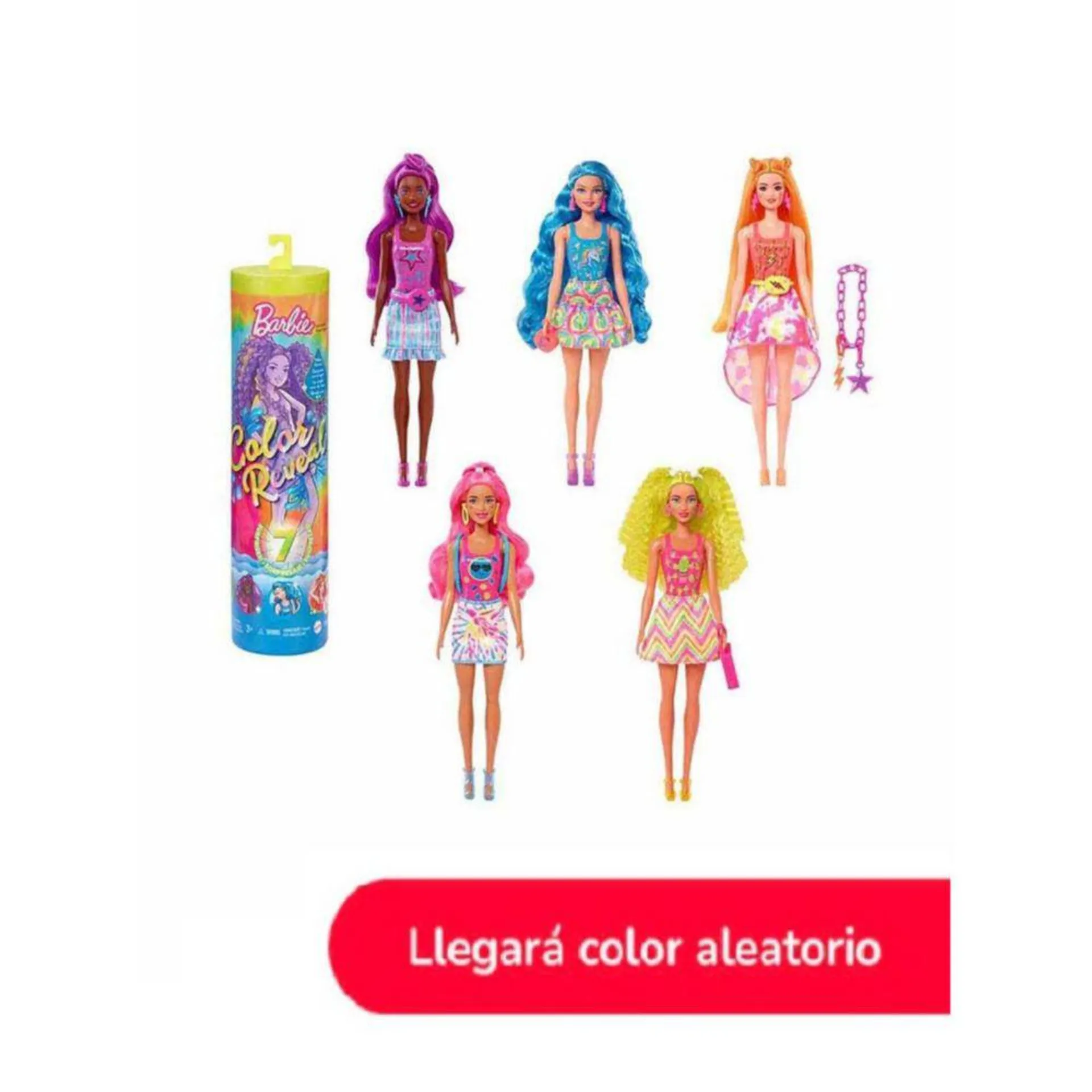 Muñeca Barbie Color Reveal Estilos Tie Dye Sorpresa Hdn72