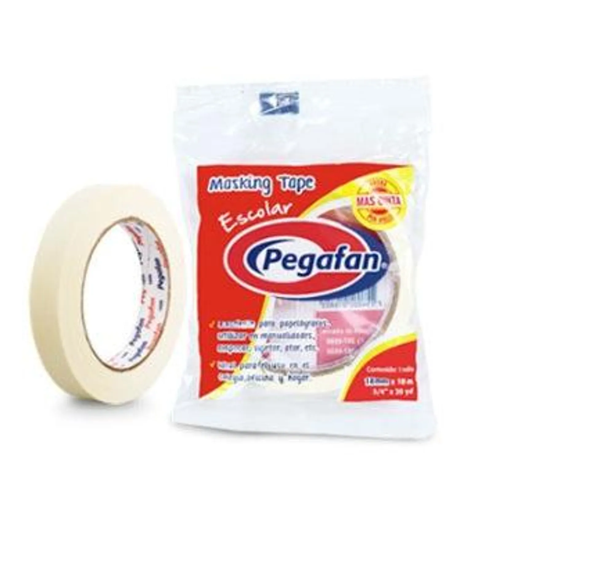 Cinta Masking Tape Escolar Pegafan (12mm x 18M/20 Yd)