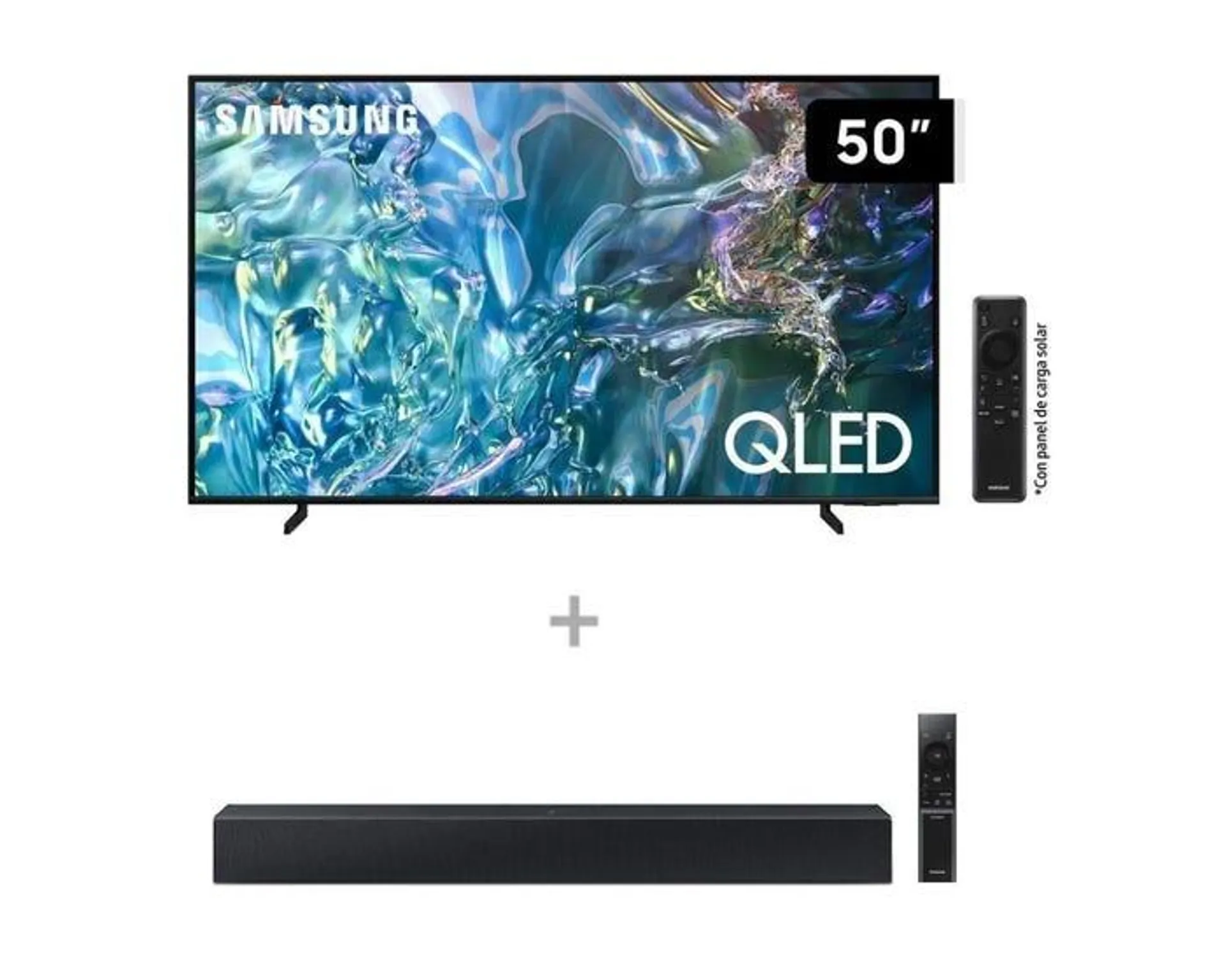 Televisor Samsung Smart TV 50" QLED 4K UHD QN50Q60DAGXPE + Soundbar Samsung Bluetooth 2.0Ch HW-C400/PE