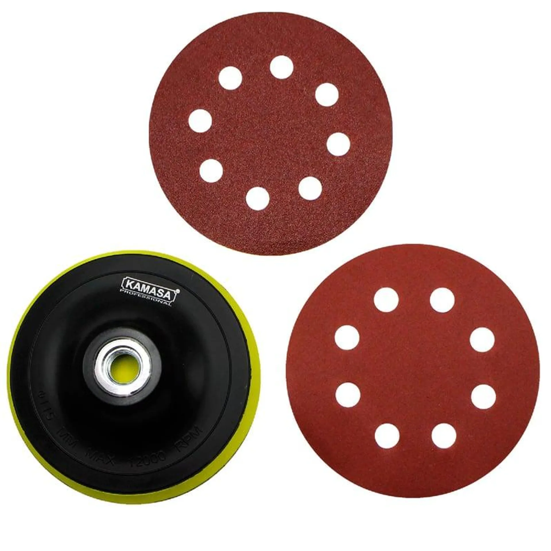 Juego de Discos con Velcro y Lijas 11.5cm