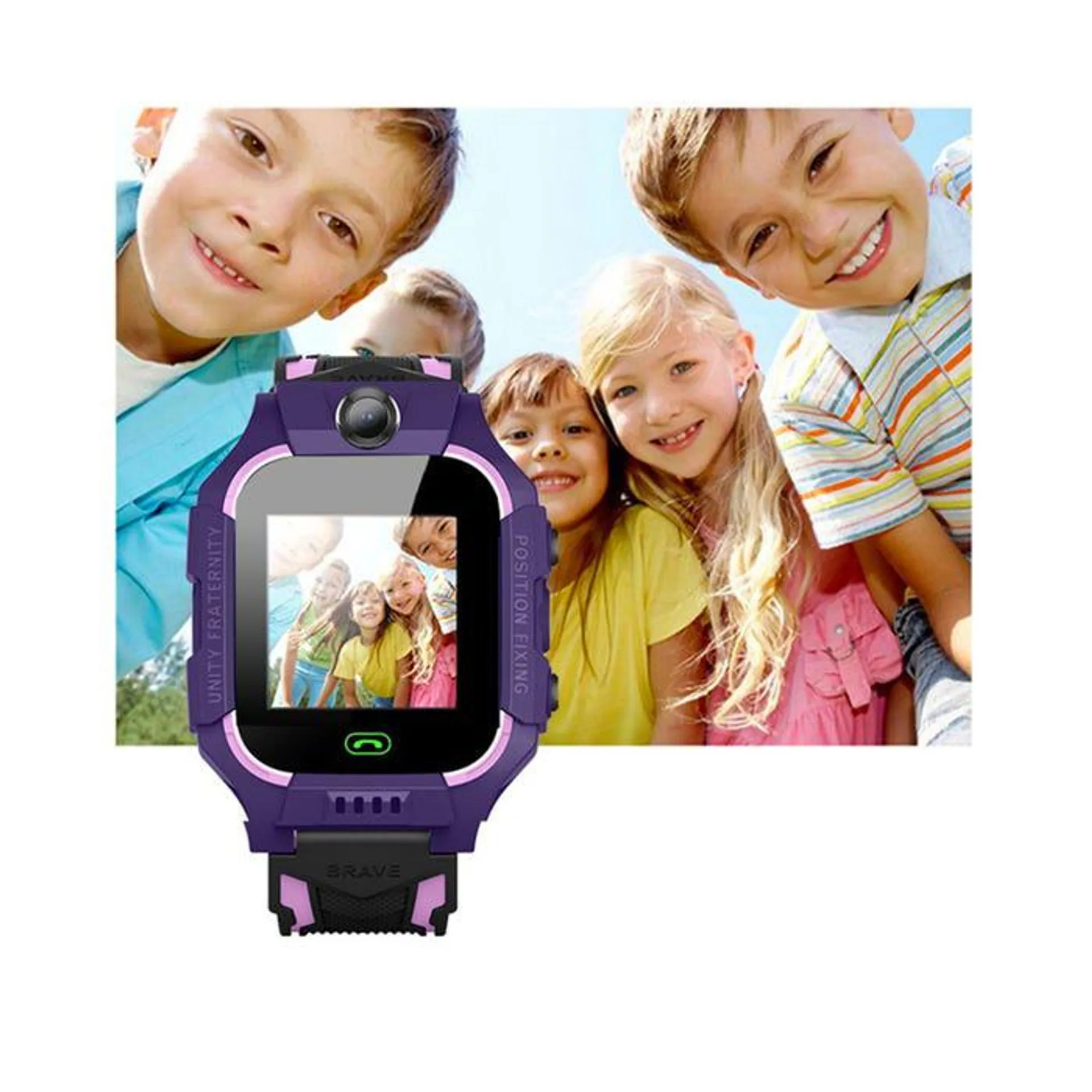 Smartwatch Gretail niños LBS GPS sos cámara Morado