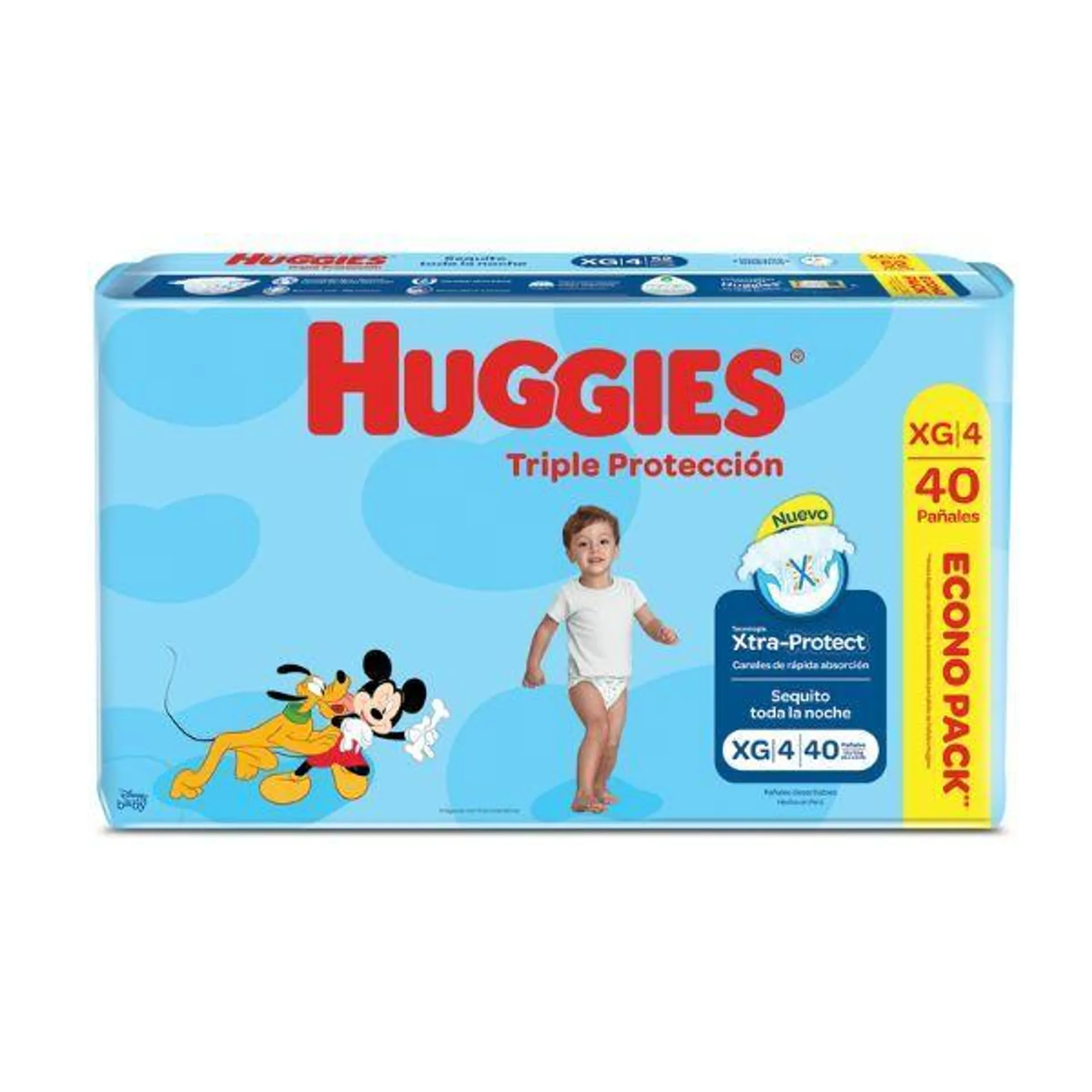 Pañal Huggies Triple Protección Talla XG - Bolsa 40 UN