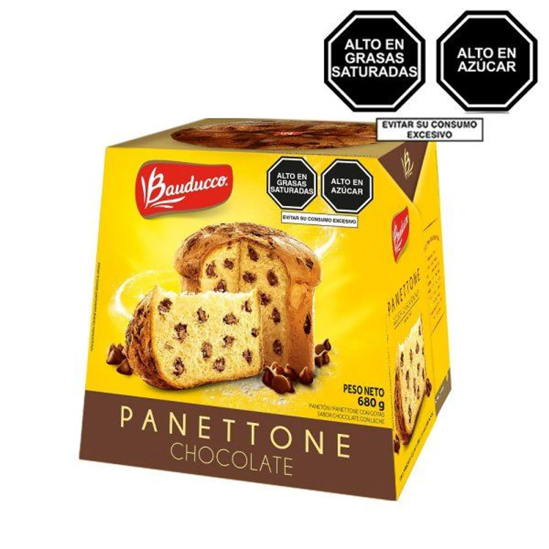 Panetón Bauducco Gotas Sabor Chocolate 680g