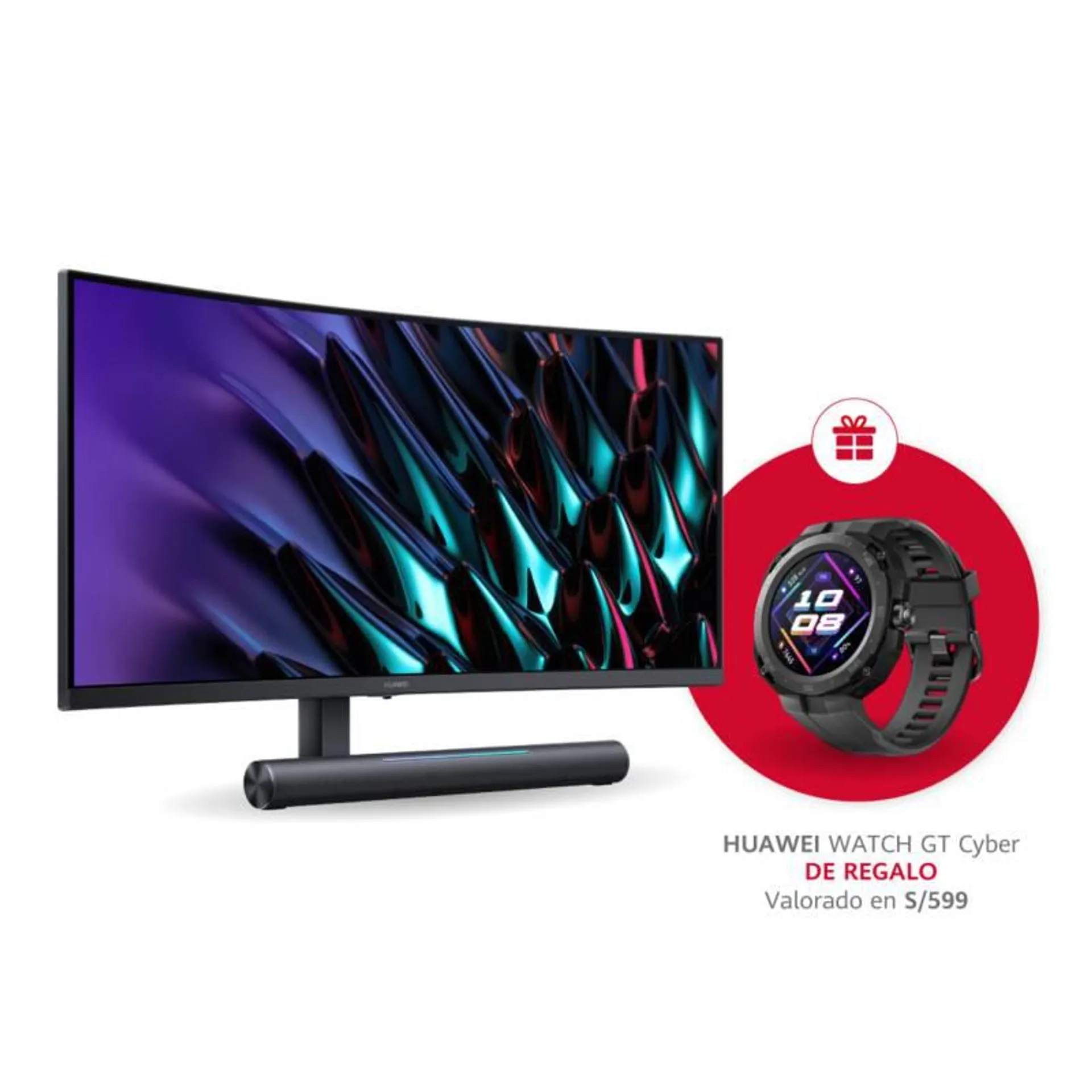 Monitor Gamer Curvo Huawei MateView GT 34 + Regalo WATCH GT Cyber