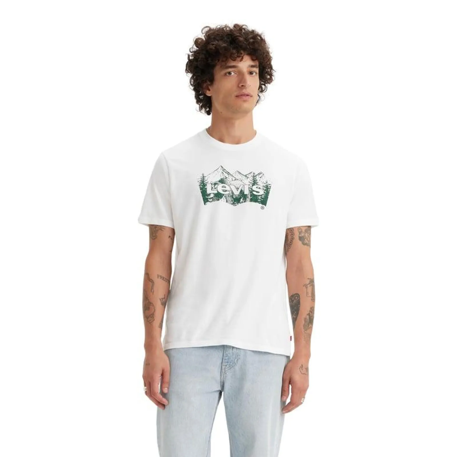 Polo Hombre Graphic Crewneck Tee Blanco Levis