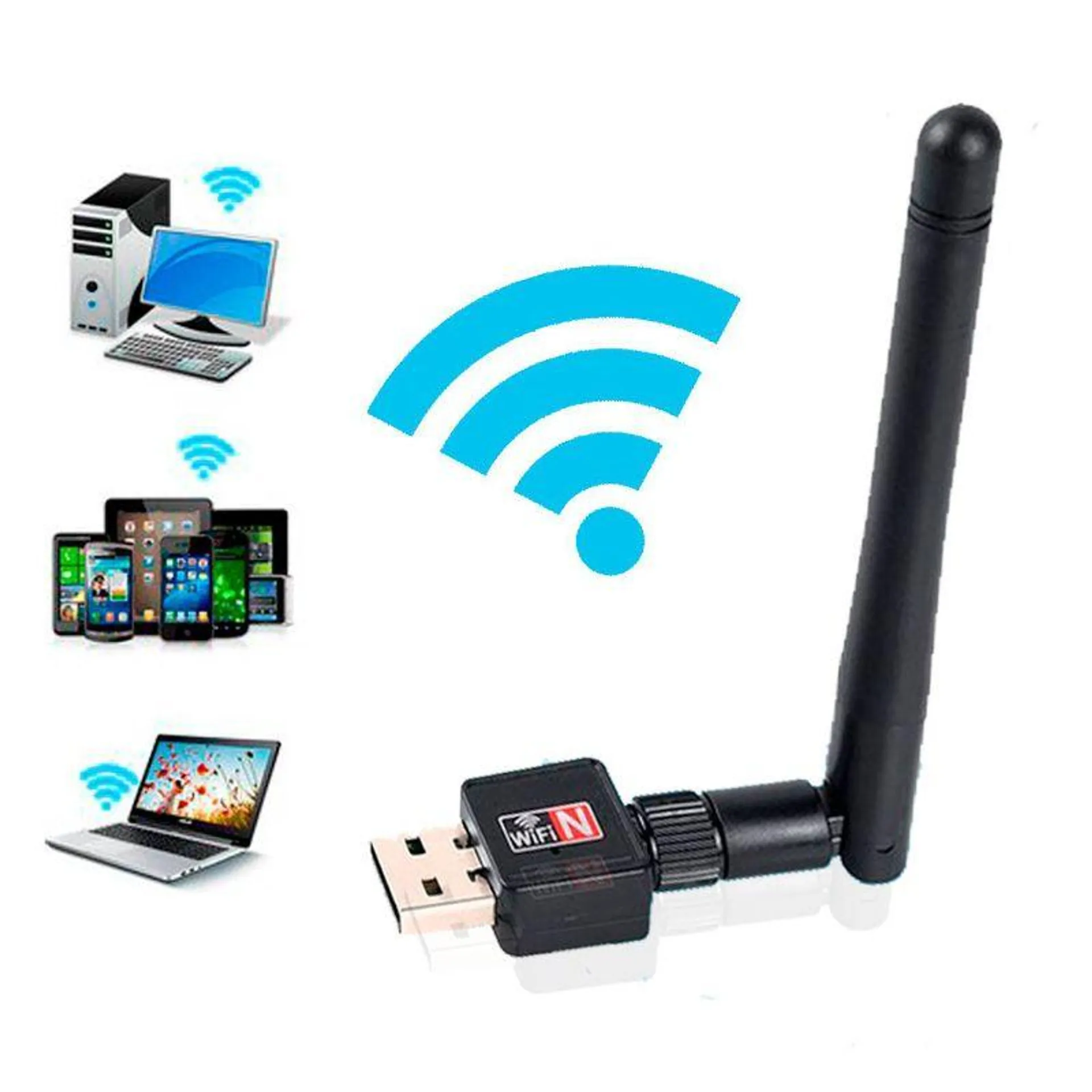 Antena Receptor Inalámbrico de wifi Usb Mbps Usb 2.0 1200 mbps