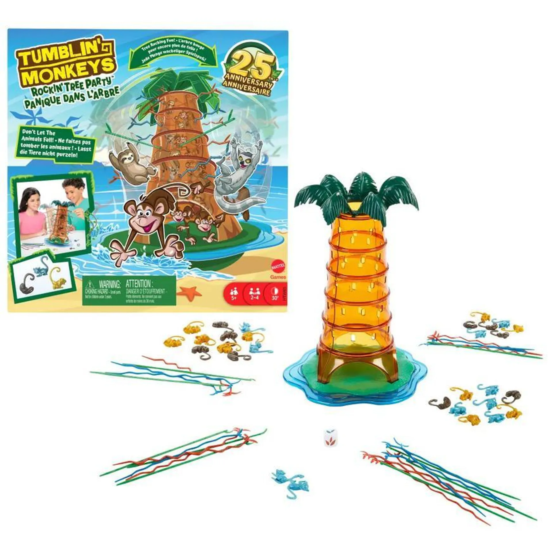 Juego De Mesa Mattel Games Monos Locos Kids 25 Aniversario