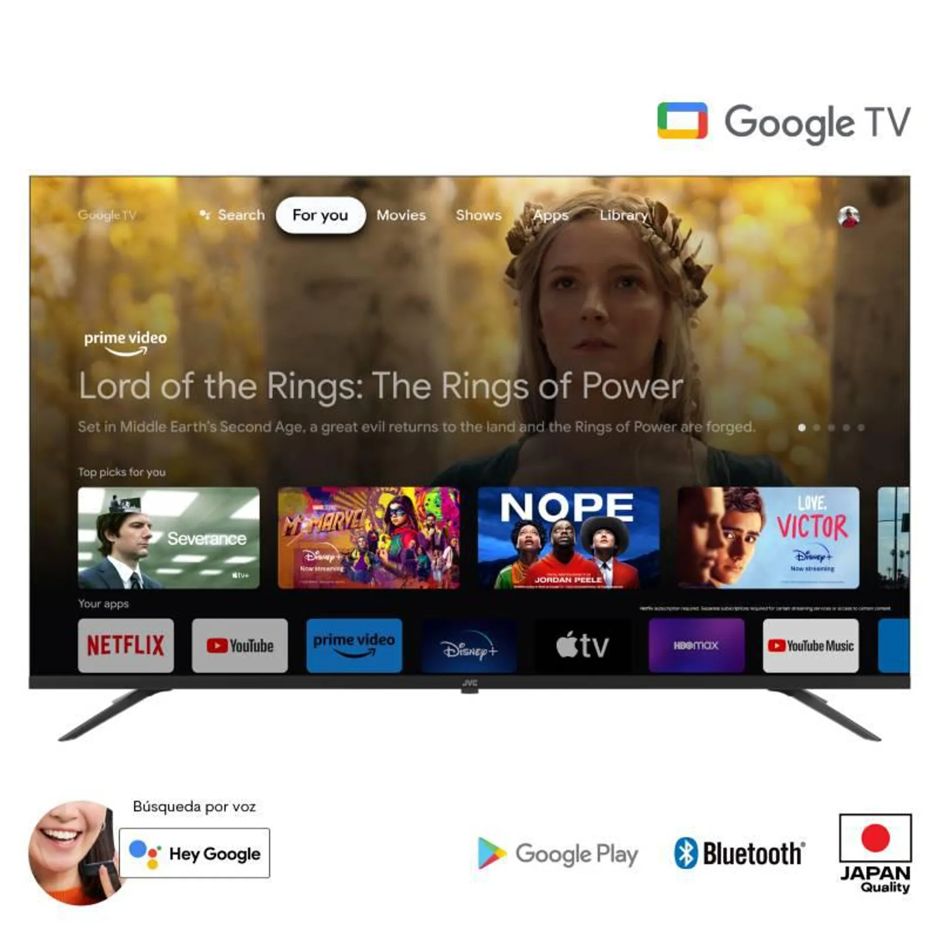 Televisor JVC Led 58" UHD Google Tv