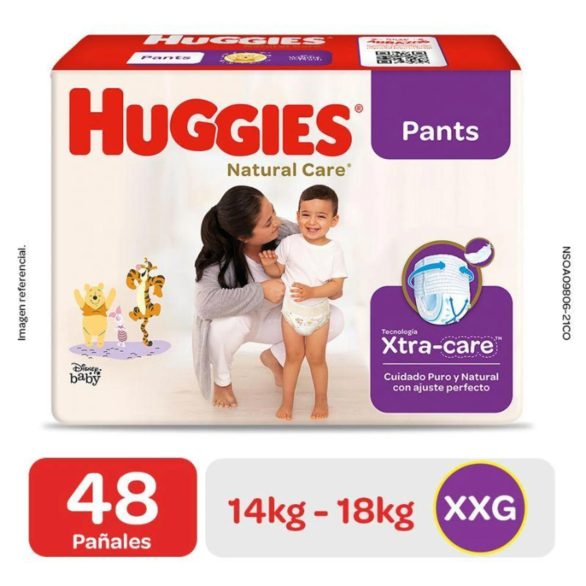 Pañal Huggies Pants Natural Care Talla XXG - Bolsa 48 UN