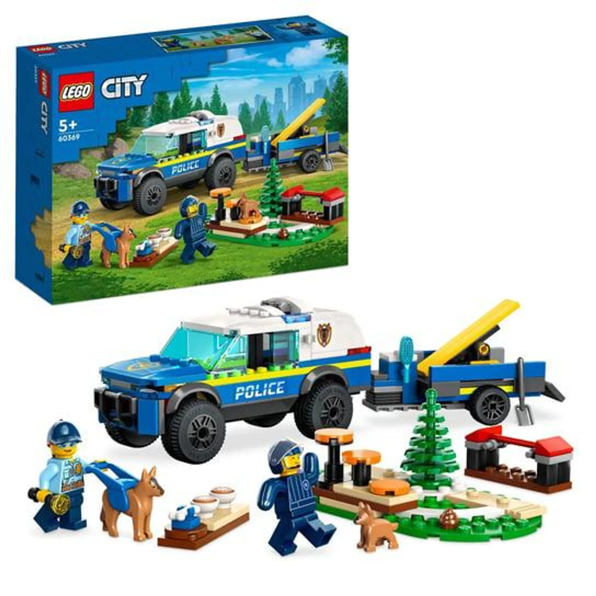 LEGO City, klocki, Szkolenie psów policyjnych w terenie, 60369