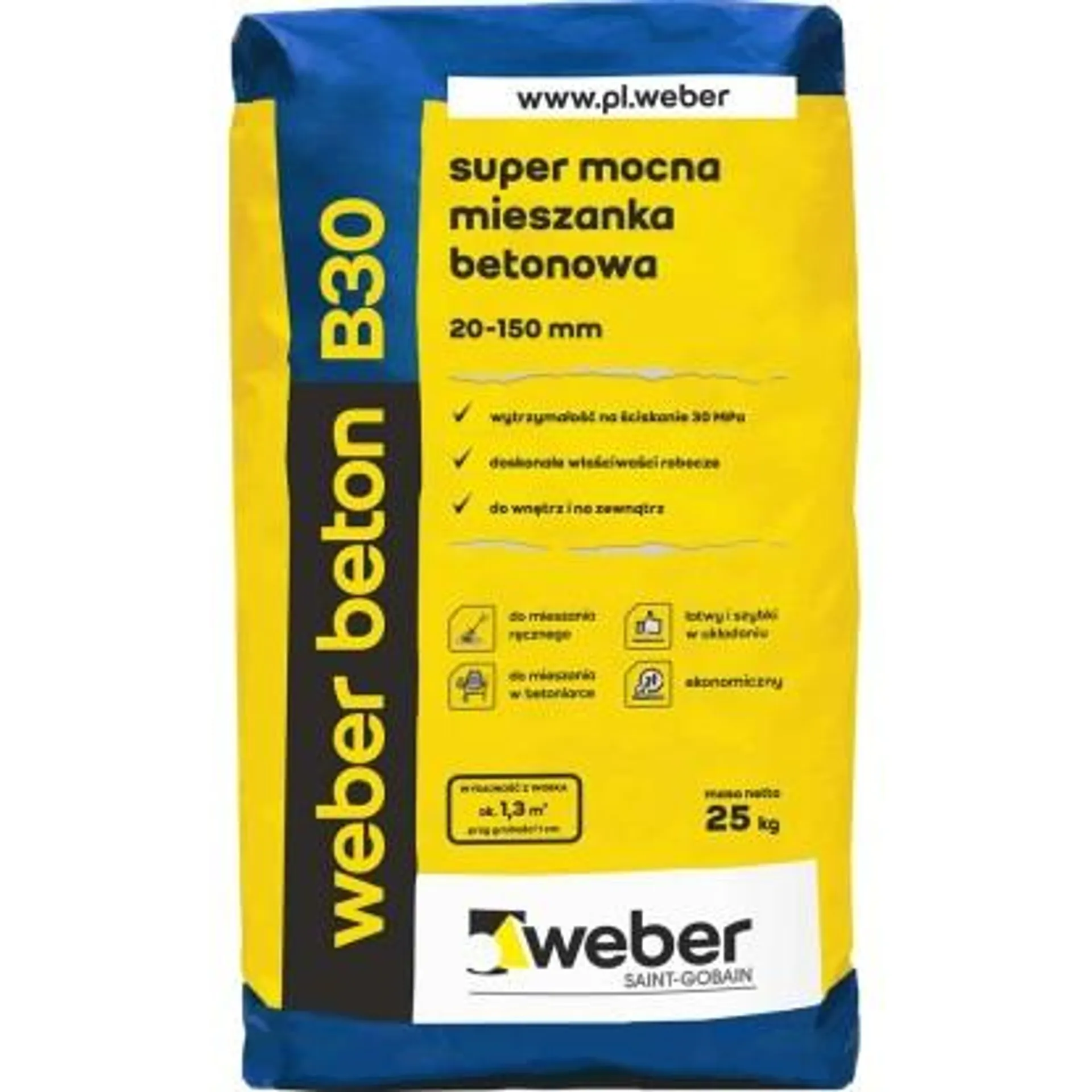 Weber Beton B30 - super mocna mieszanka betonowa 25 kg