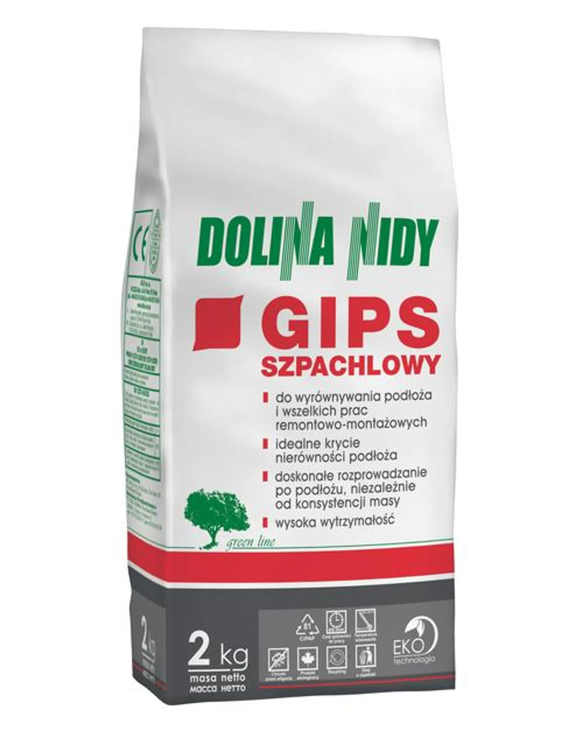 Gips szpachlowy 2 kg DOLINA NIDY