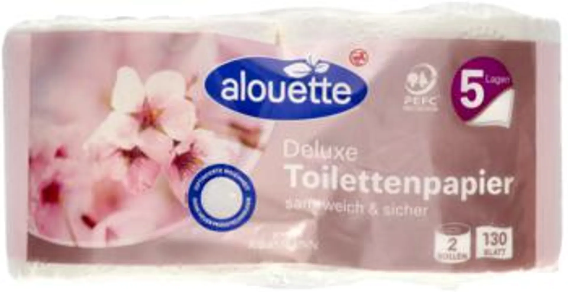 ALOUETTE Deluxe papier toaletowy, 5-warstwowy, 130- listków 2 szt., nr kat. 30634