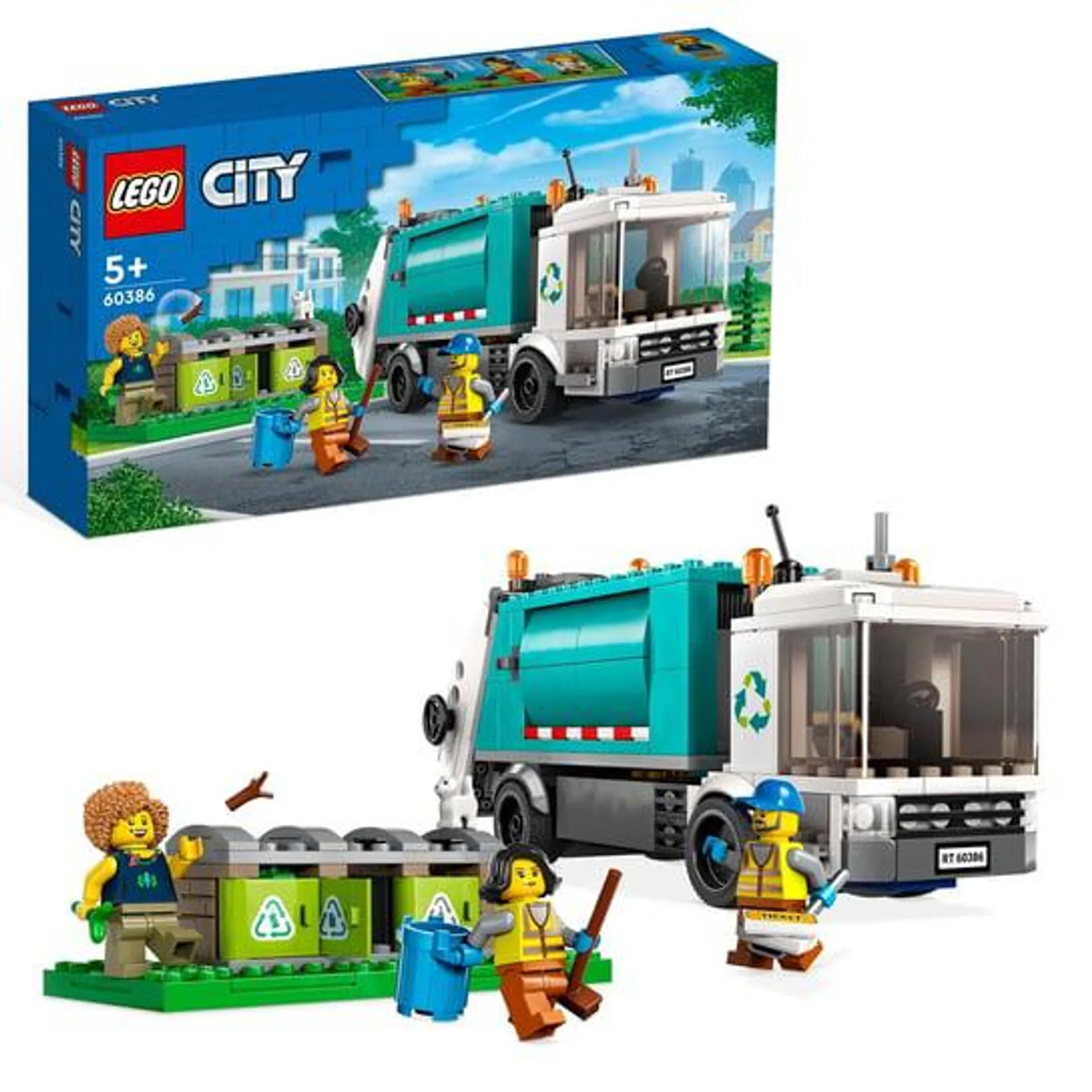 LEGO City, klocki, Ciężarówka recyklingowa, 60386