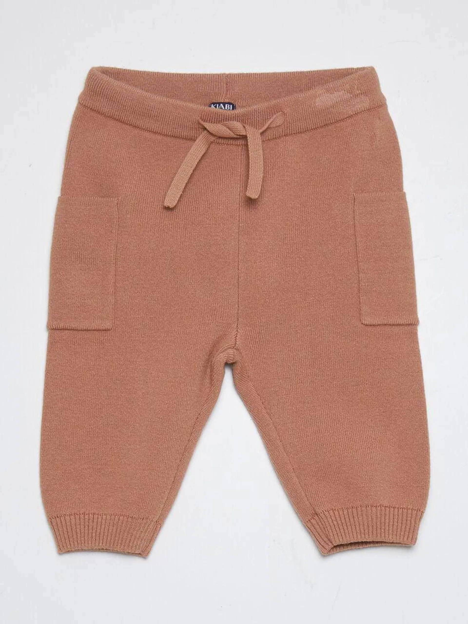 Pantalon de jogging avec poches plaquées + chaussettes - Marron