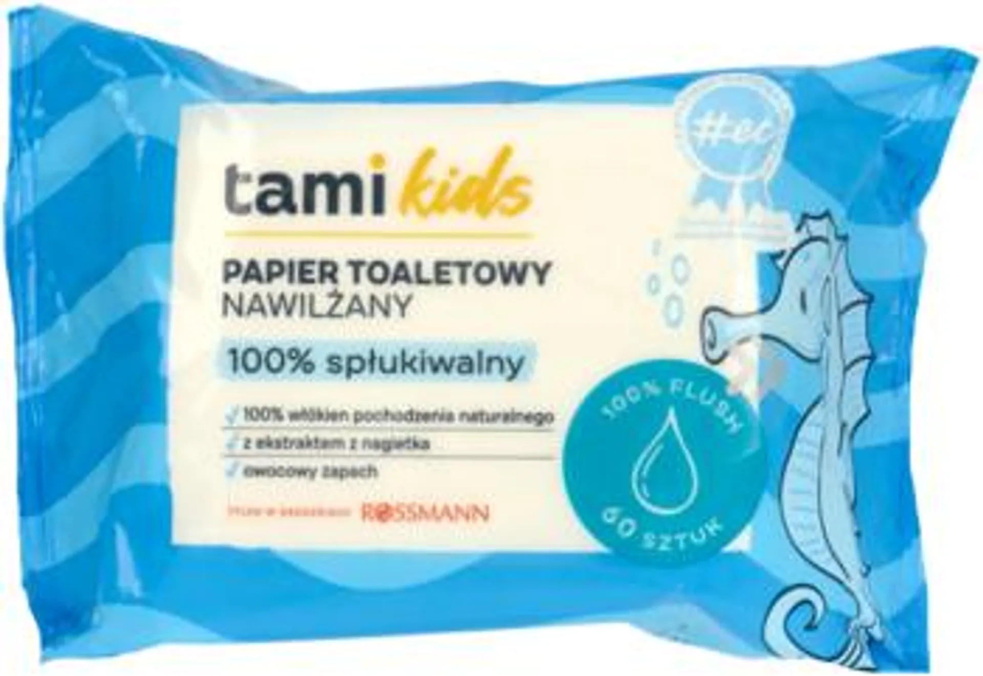 TAMI Kids nawilżany papier toaletowy 60 szt., nr kat. 288835