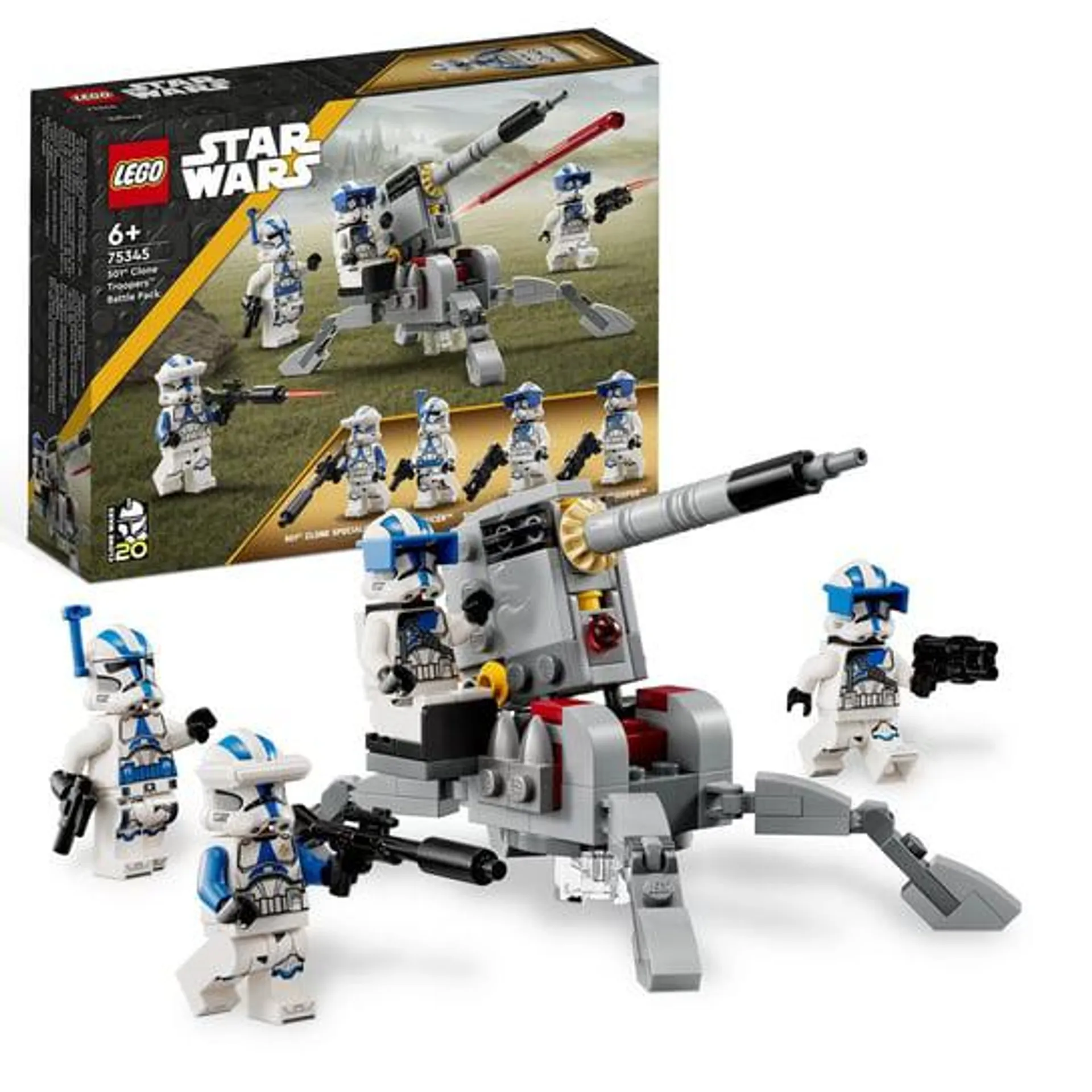 LEGO Star Wars, klocki, Zestaw bitewny – żołnierze-klony z 501. legionu, 75345