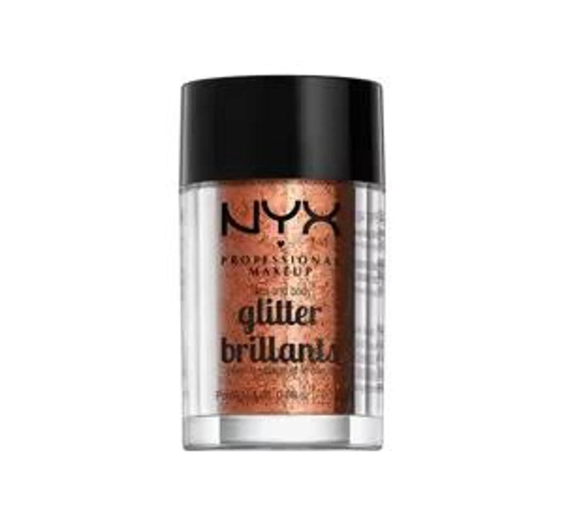 NYX PROFESSIONAL MAKEUP GLITTER BRILLANTS BROKAT DO TWARZY I CIAŁA 04 COPPER 2,5G