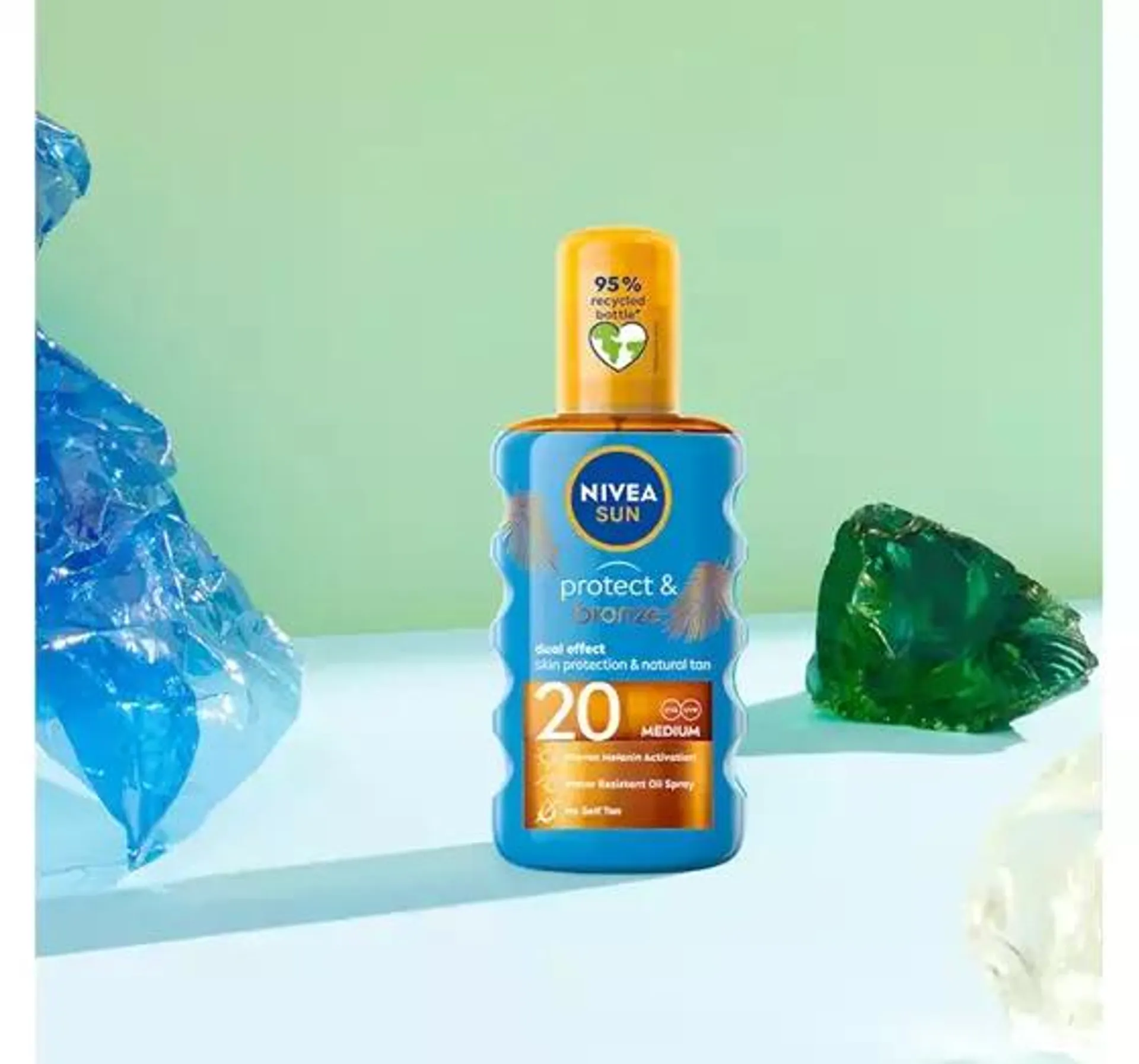 NIVEA SUN PROTECT & BRONZE SPRAY AKTYWUJĄCY OPALENIZNĘ SPF 20 200ML