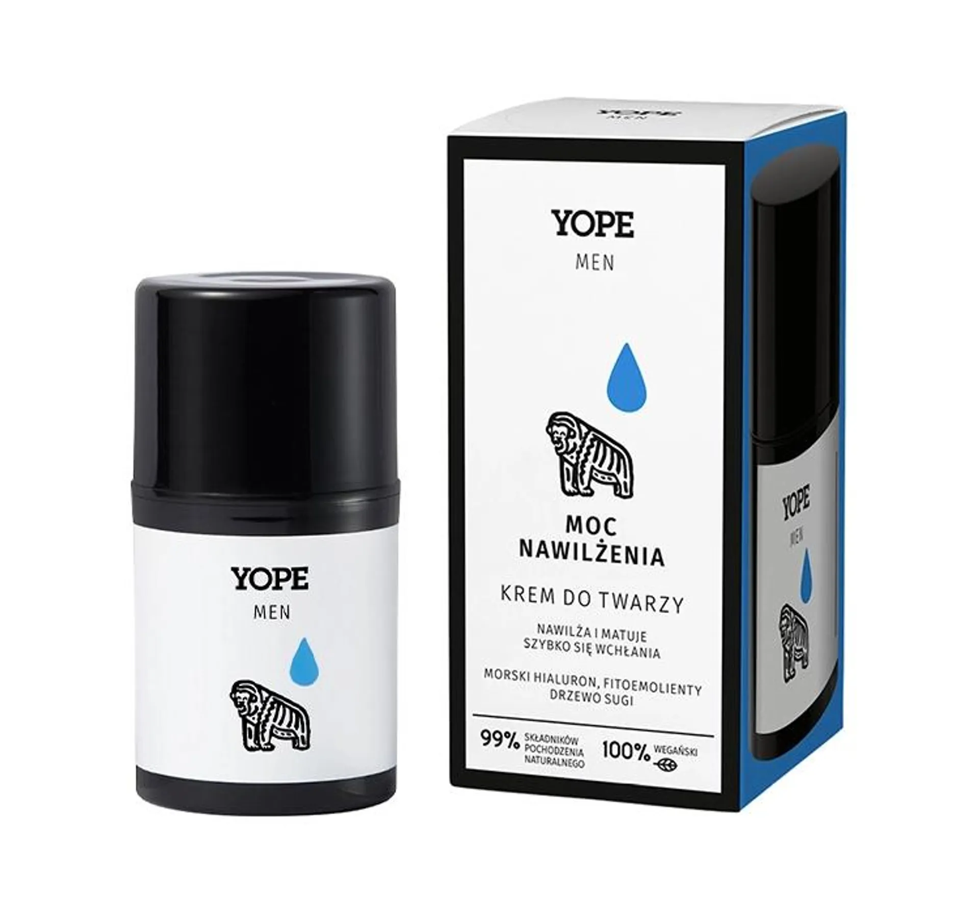 YOPE MEN WOOD MOC NAWILŻENIA KREM DO TWARZY 50ML