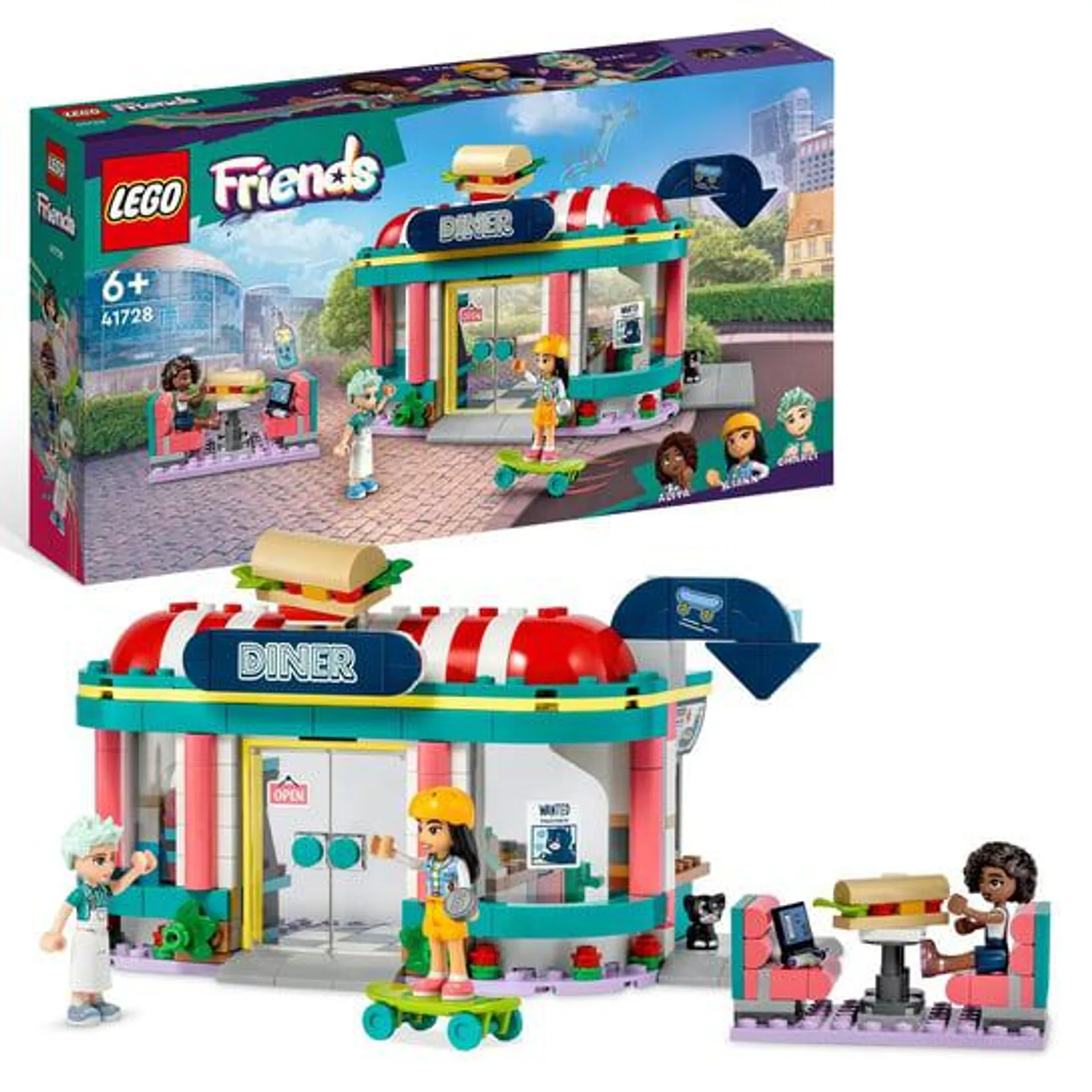 LEGO Friends, klocki, Bar w śródmieściu Heartlake, 41728