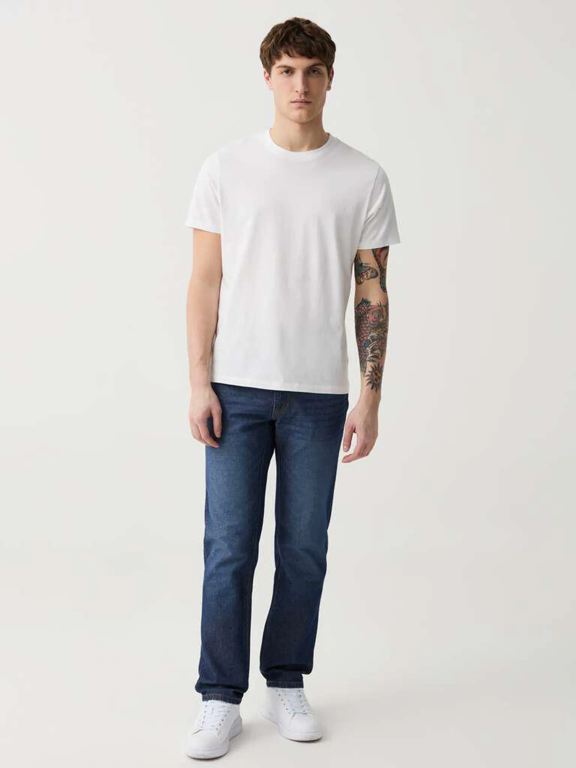 Dark Wash Regular-fit jeans with five pockets