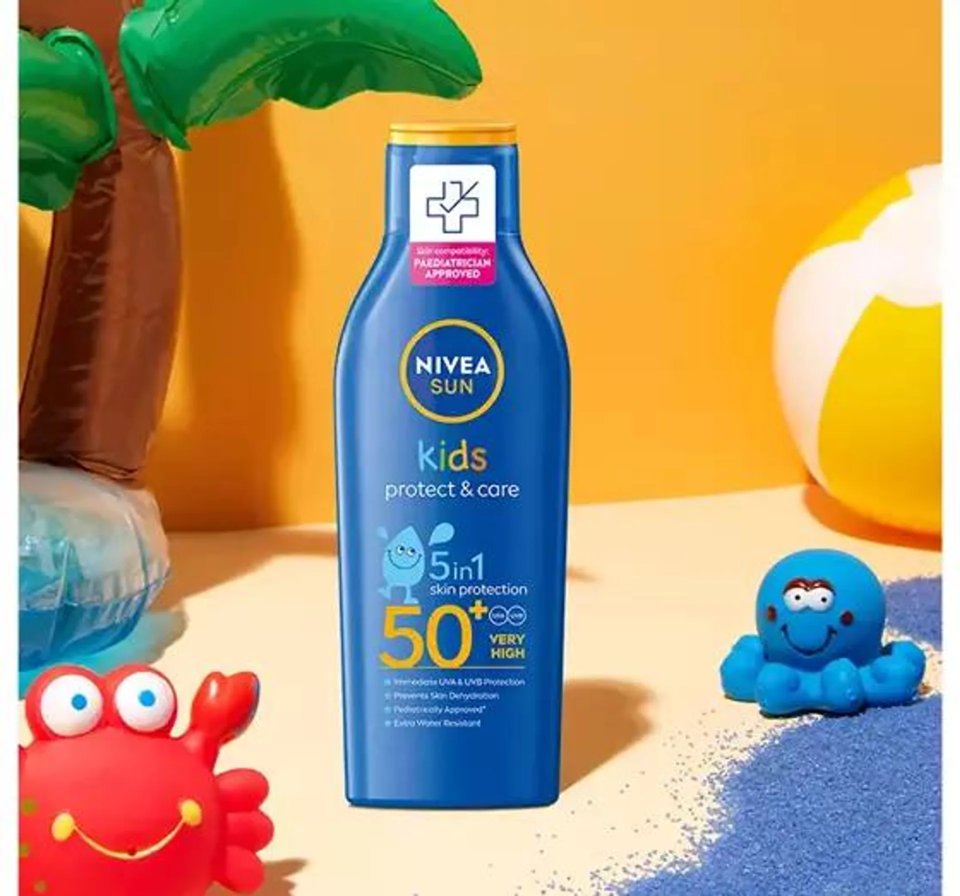 NIVEA SUN KIDS PROTECT & CARE BARDZO WYSOKA OCHRONA PRZECIWSŁONECZNA BALSAM DLA DZIECI SPF50+ 200ML