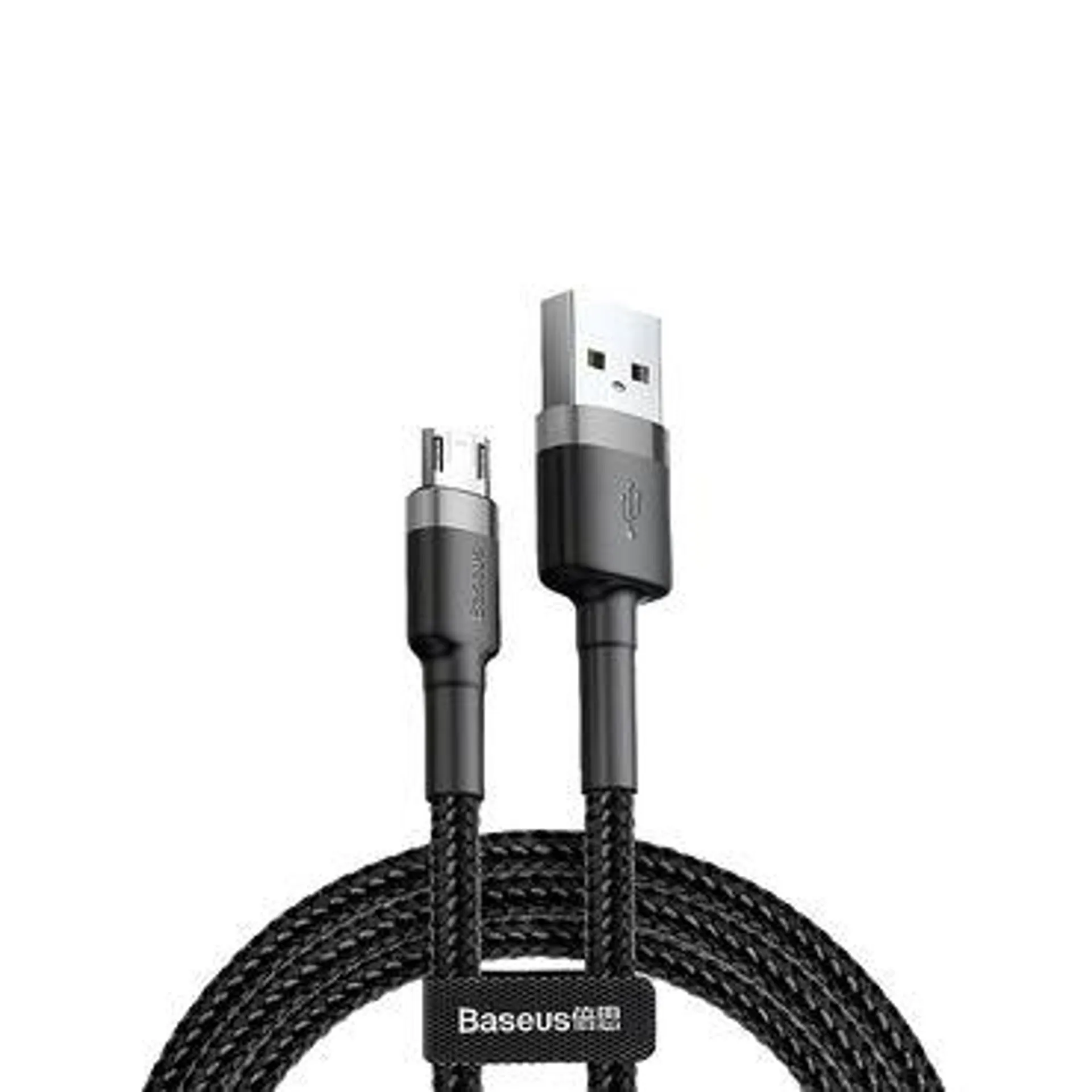 Kabel micro-USB, długość 2 m, szaro-czarny